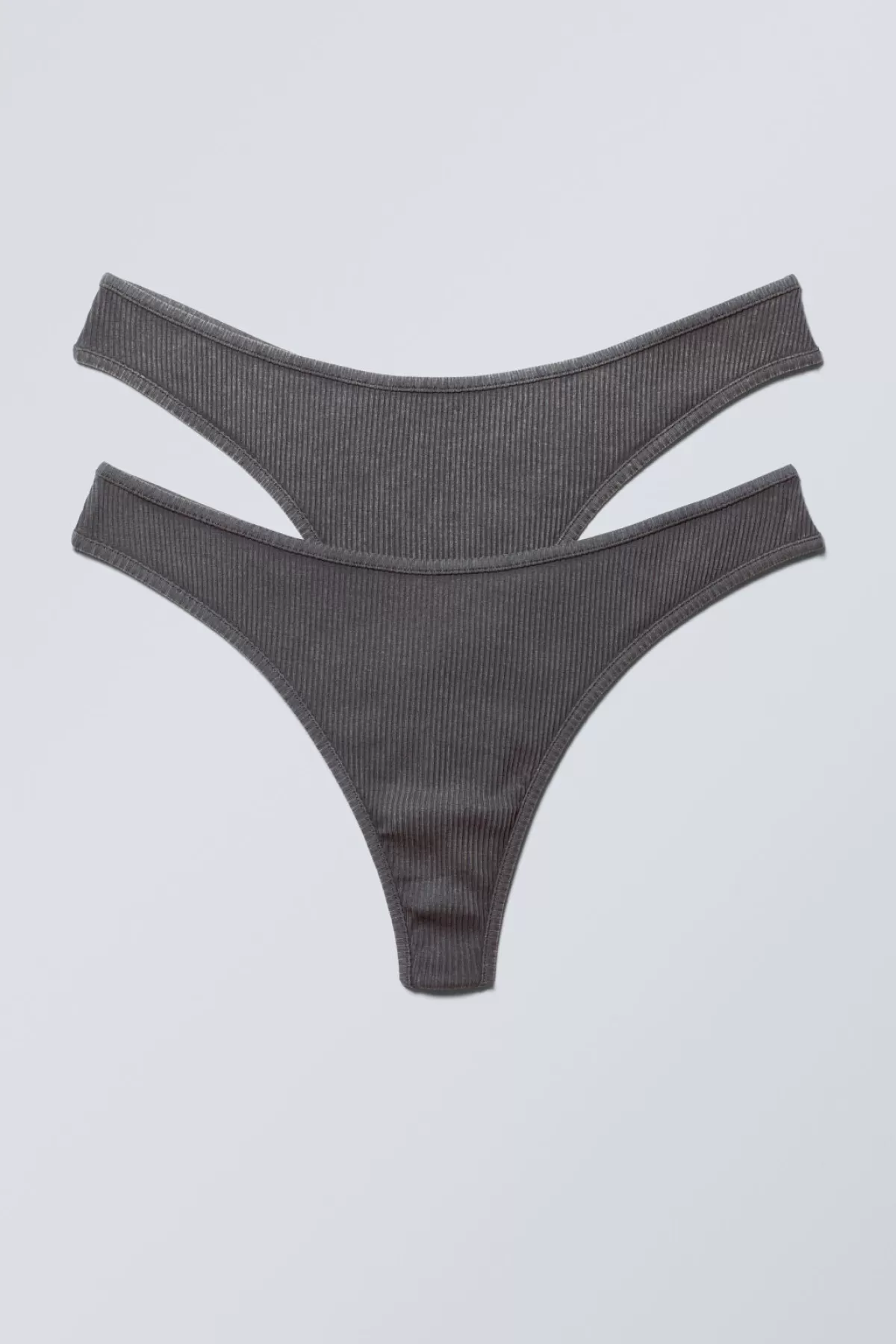 Weekday 2- pack Washed Rib Cotton Thongs Store
