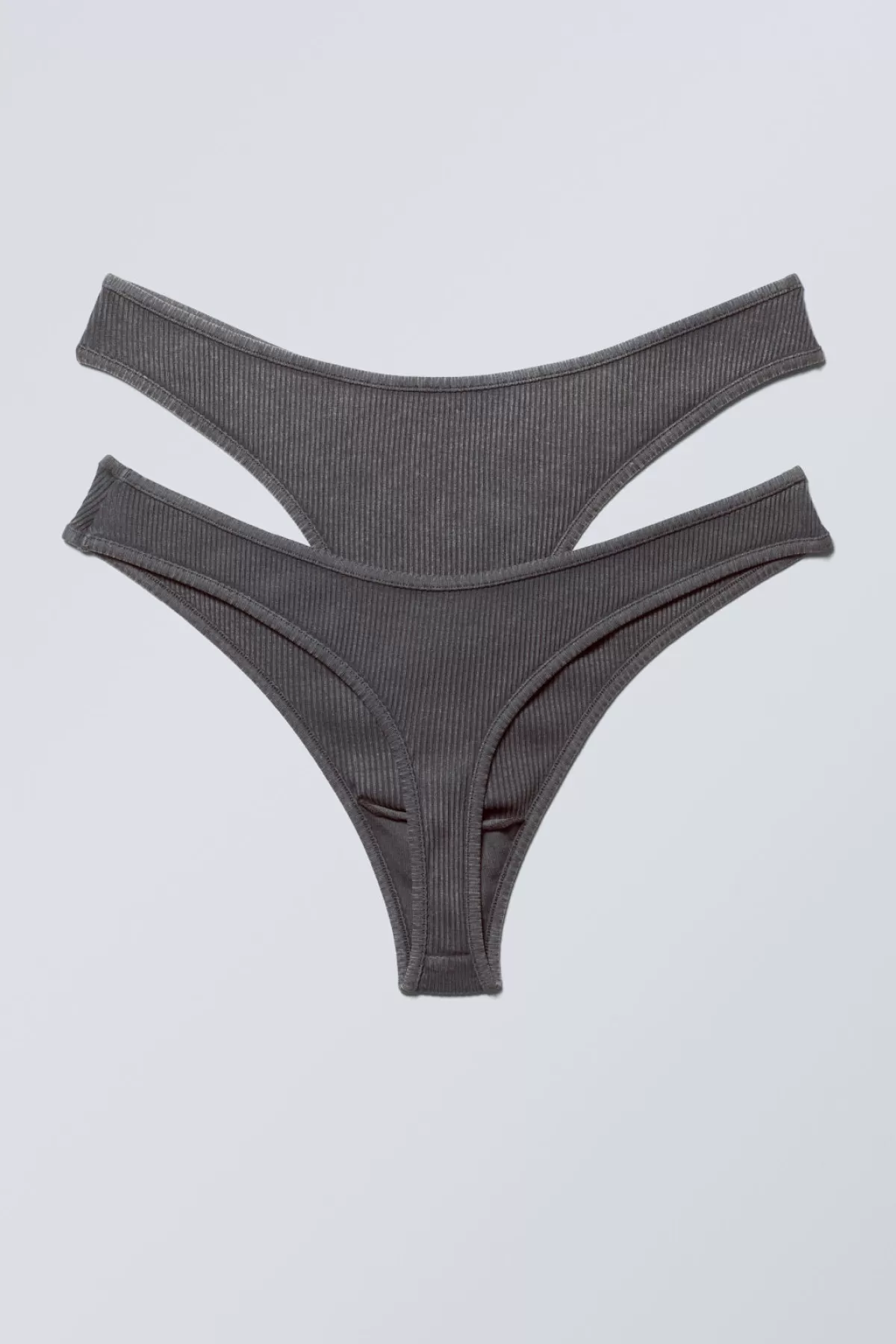 Weekday 2- pack Washed Rib Cotton Thongs Store