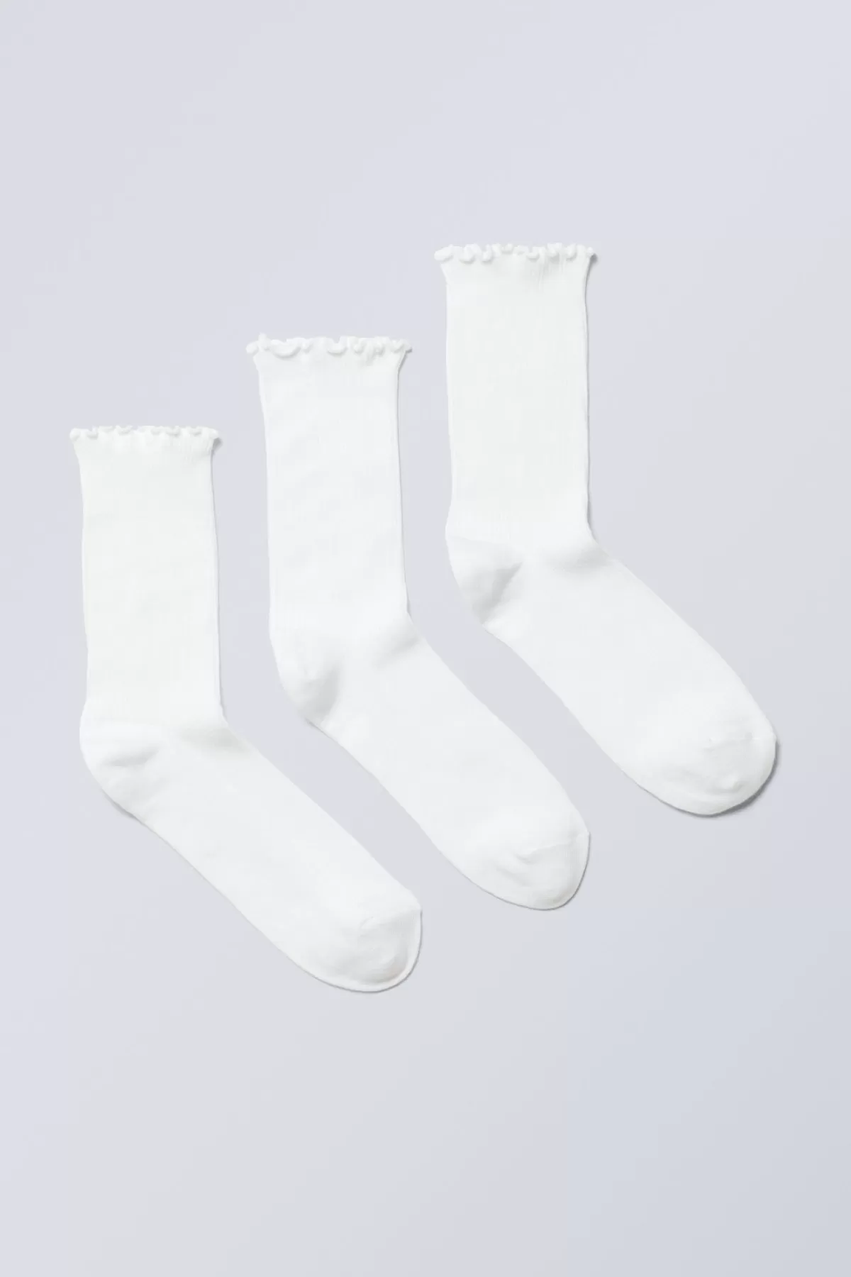 Weekday 3- pack Frill Edge Socks Sale