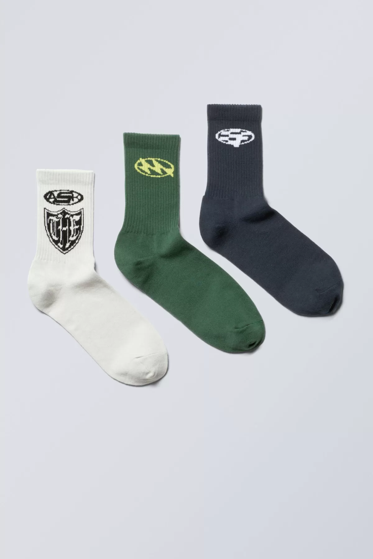 Weekday 3- pack Sport Graphic Socks Discount
