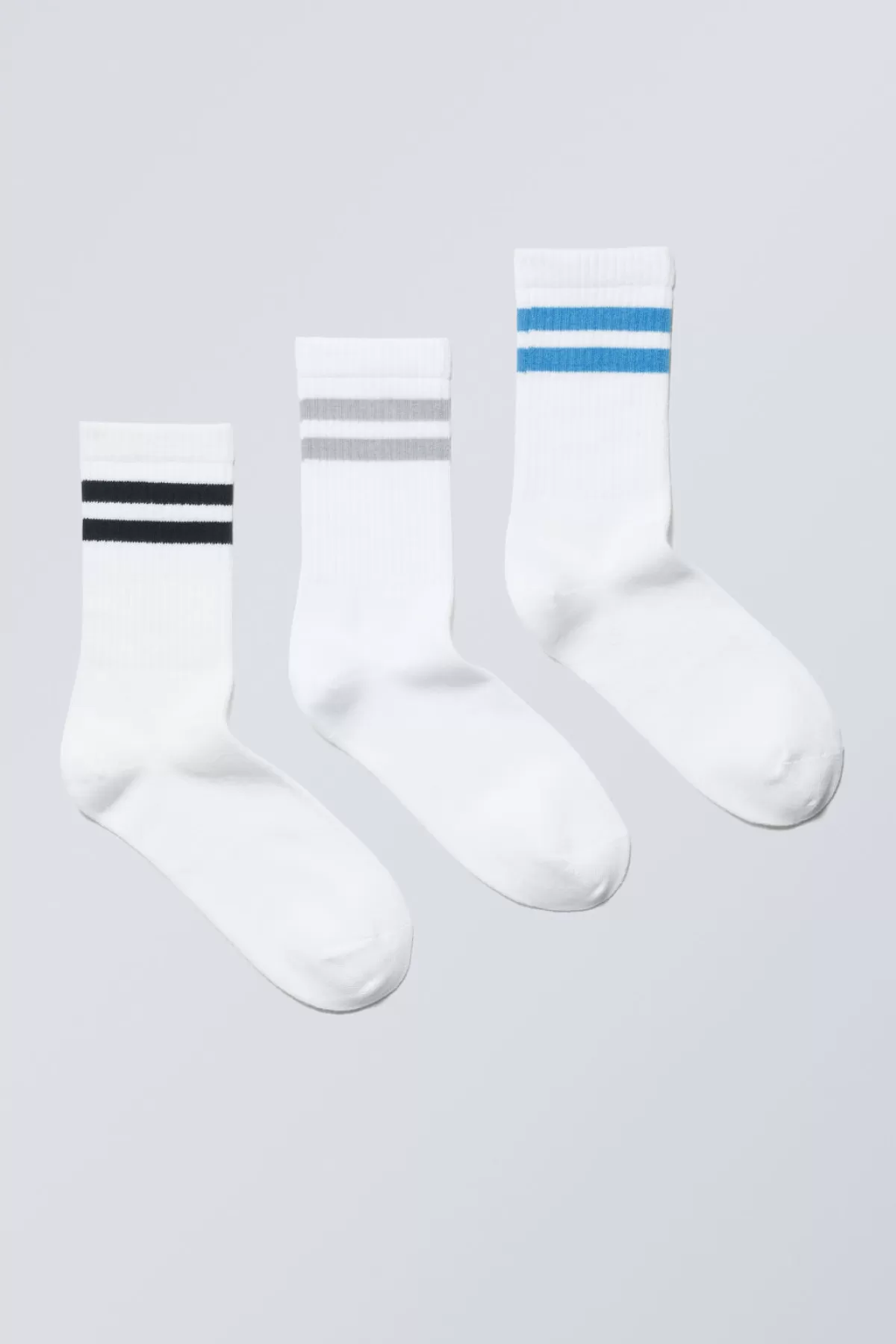 Weekday 3- pack Sport Striped Socks Clearance