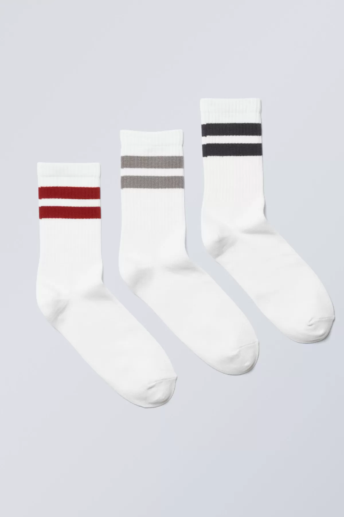 Weekday 3- pack Striped Sport Socks Clearance