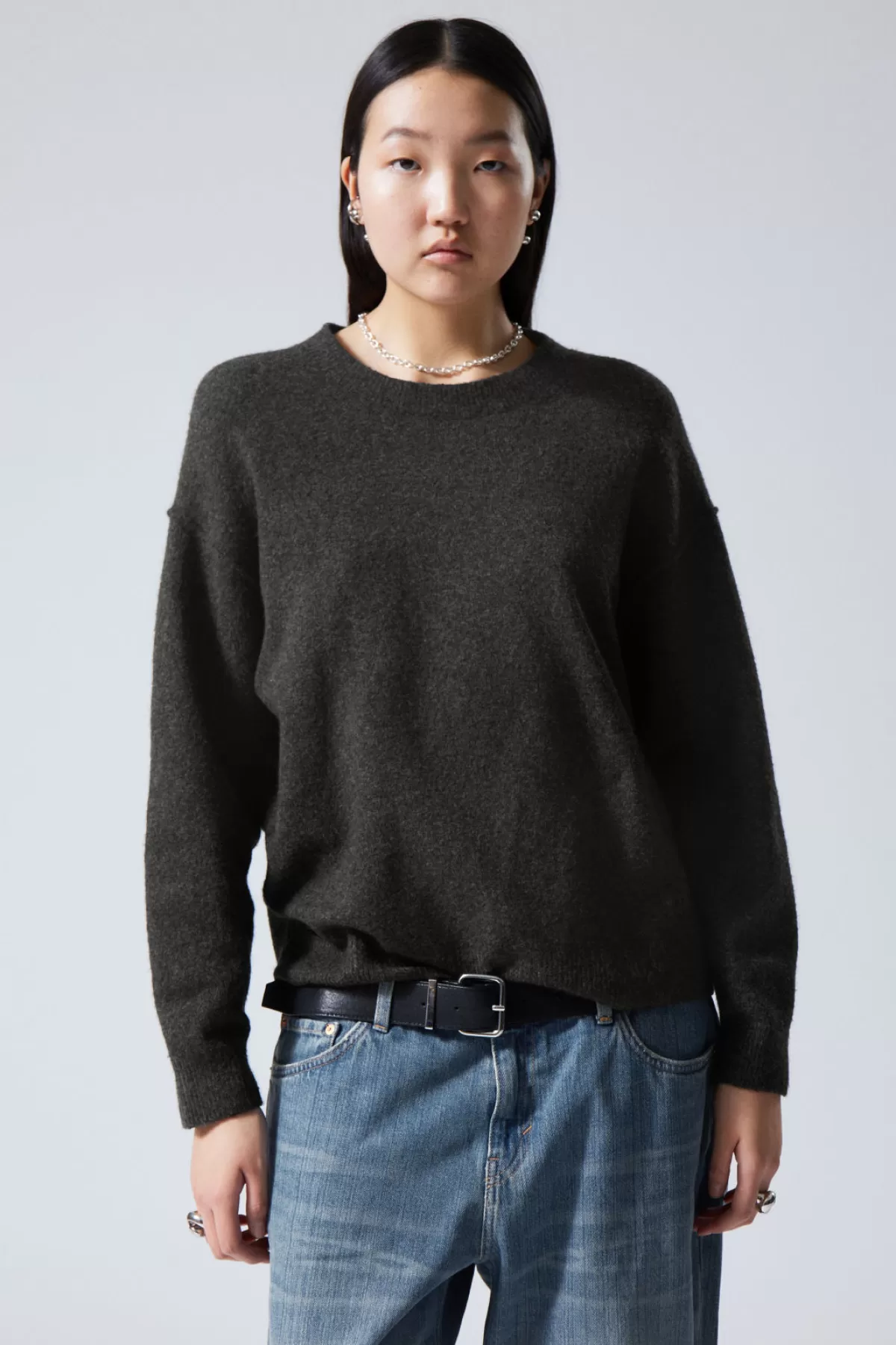 Weekday Annie Knit Sweater Dark Grey Store