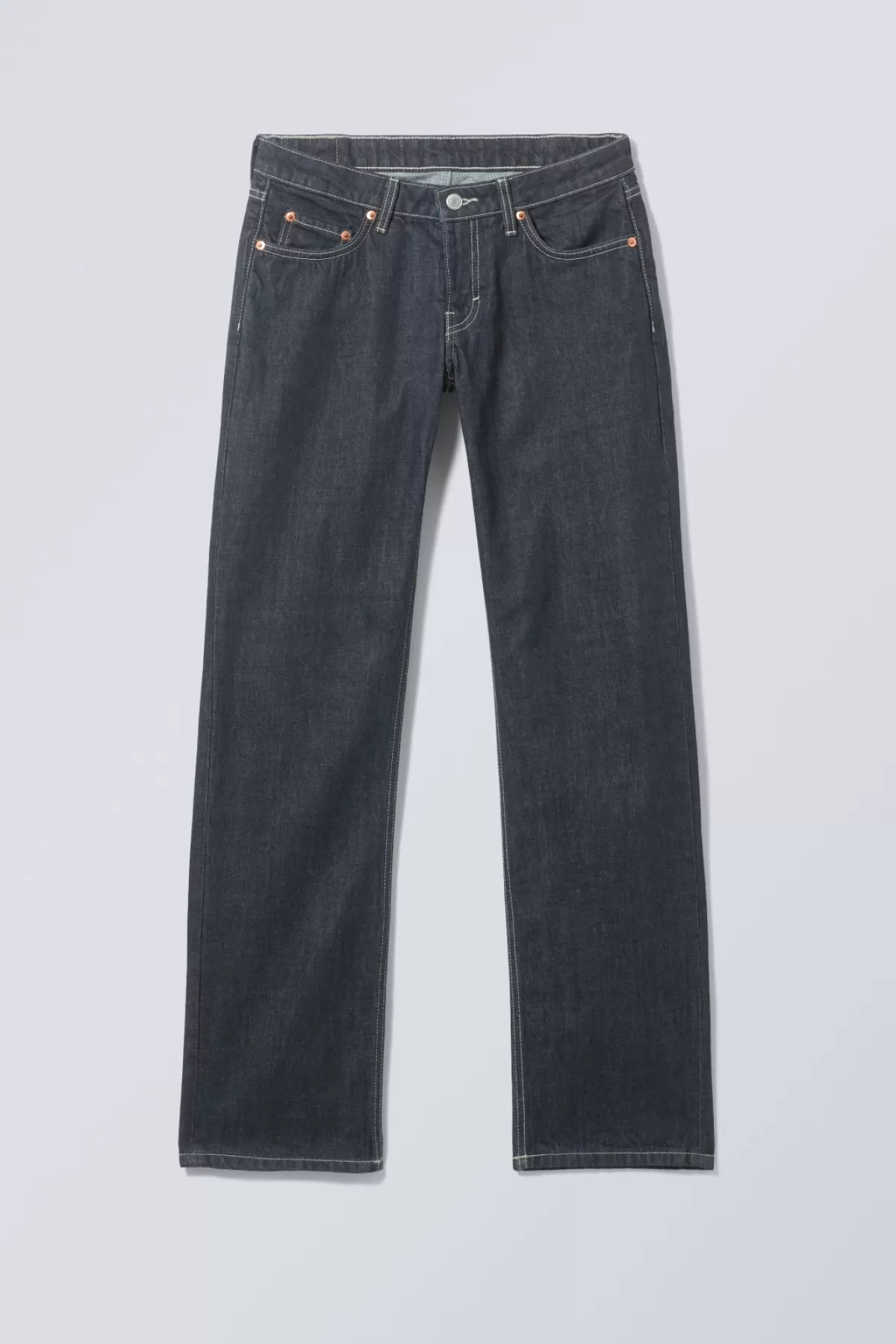 Weekday Arrow Low Straight Jeans Blue Rinse Shop