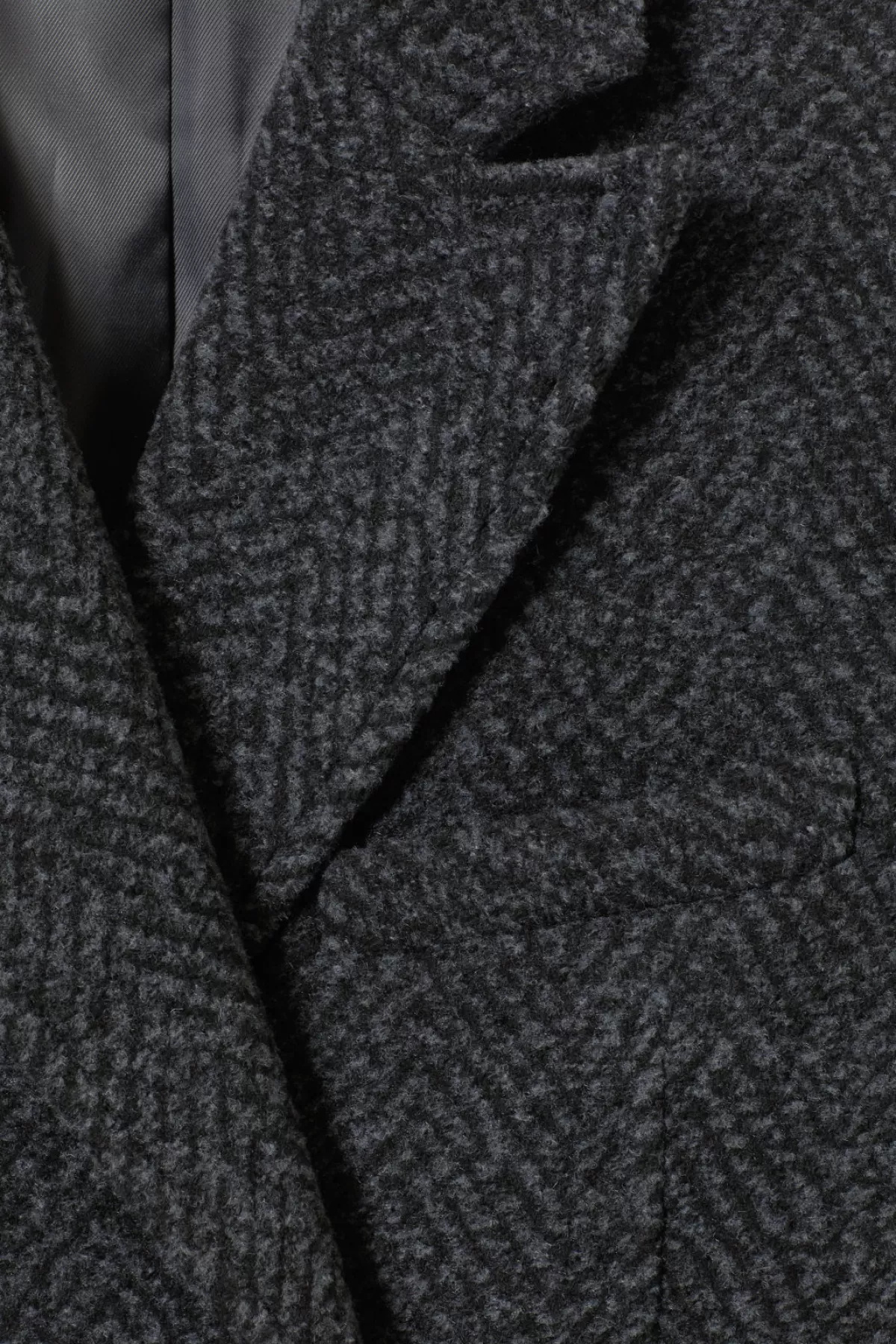 Weekday Carla Oversized Wool Blend Jacket Grey Herringbone Online