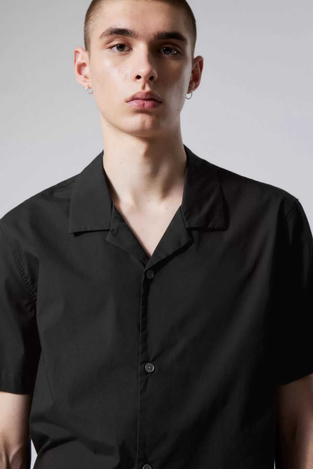 Weekday Charlie Short Sleeve Shirt Black Fashion