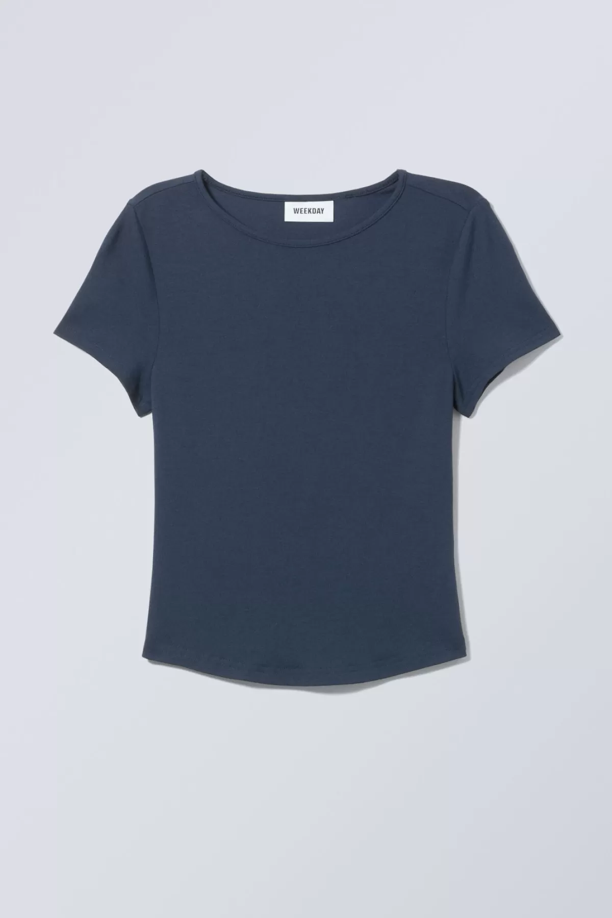 Weekday Curved Hem Fitted Modal T- shirt Best