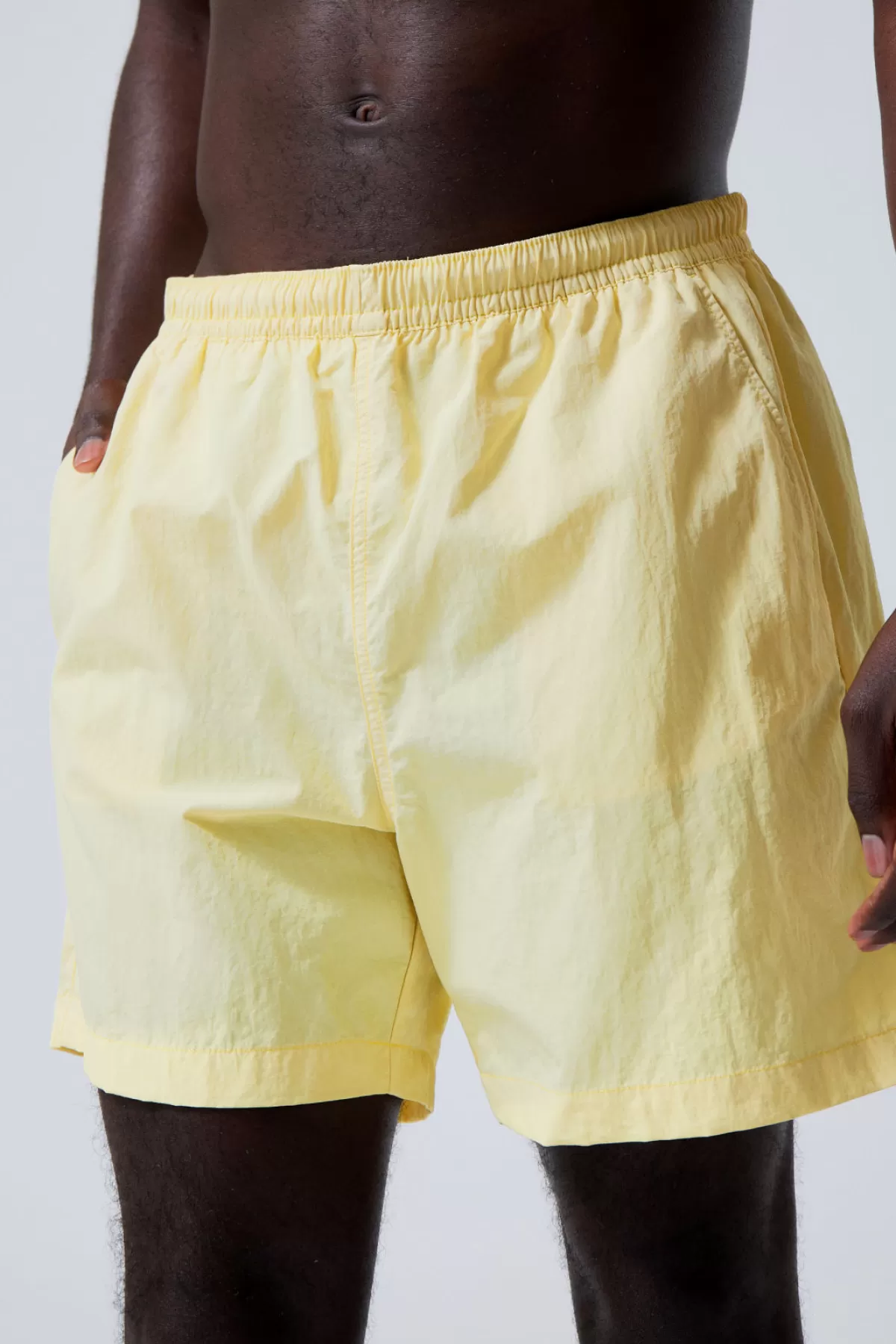 Weekday Ed Contrast Swim Shorts Light Yellow Outlet