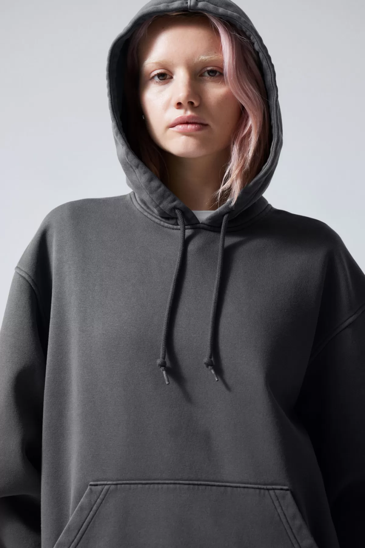 Weekday Essence Washed Oversized Hoodie Washed Grey Cheap