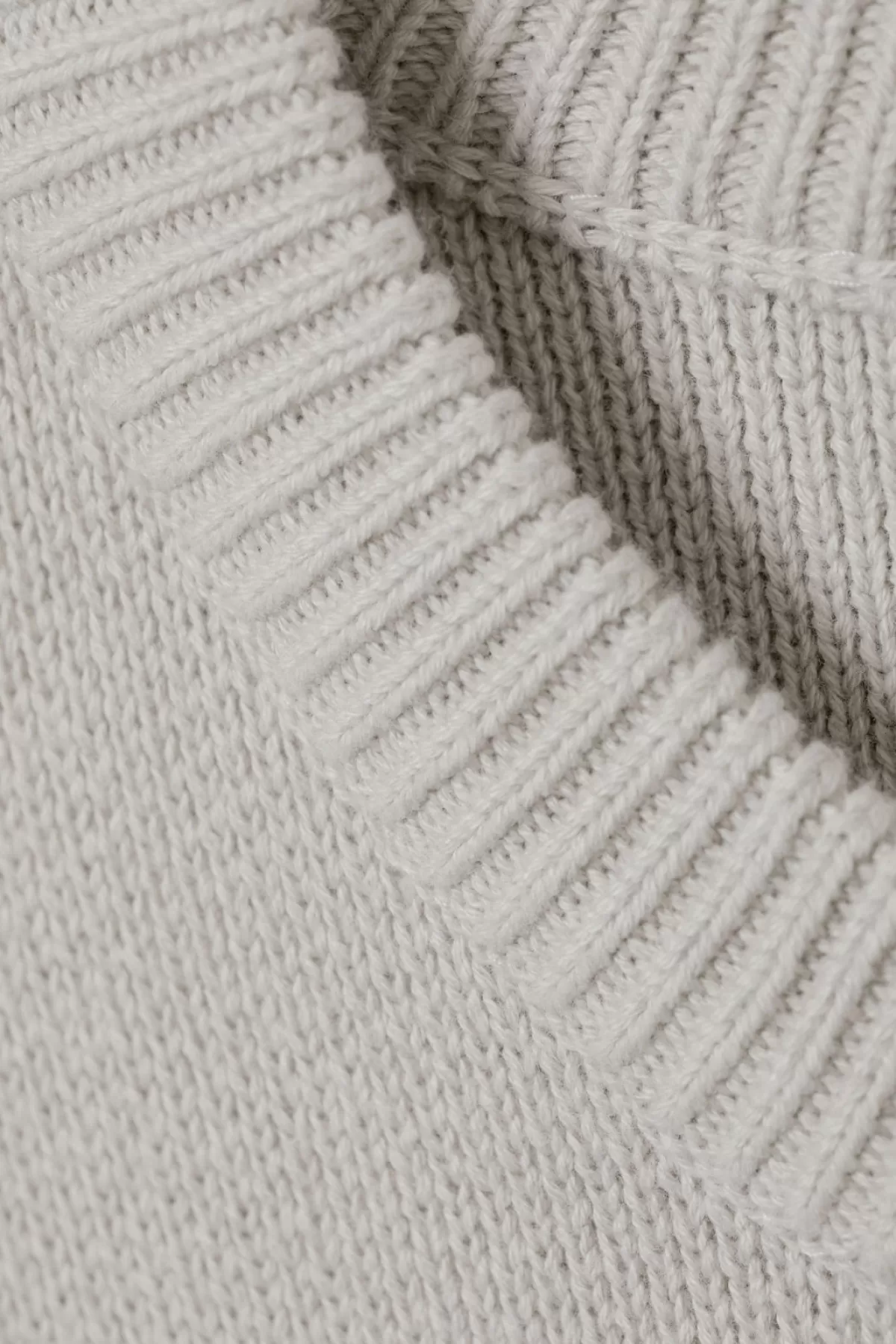 Weekday Fabian Jacquard Knit Sweater Light Dusty Grey Clearance
