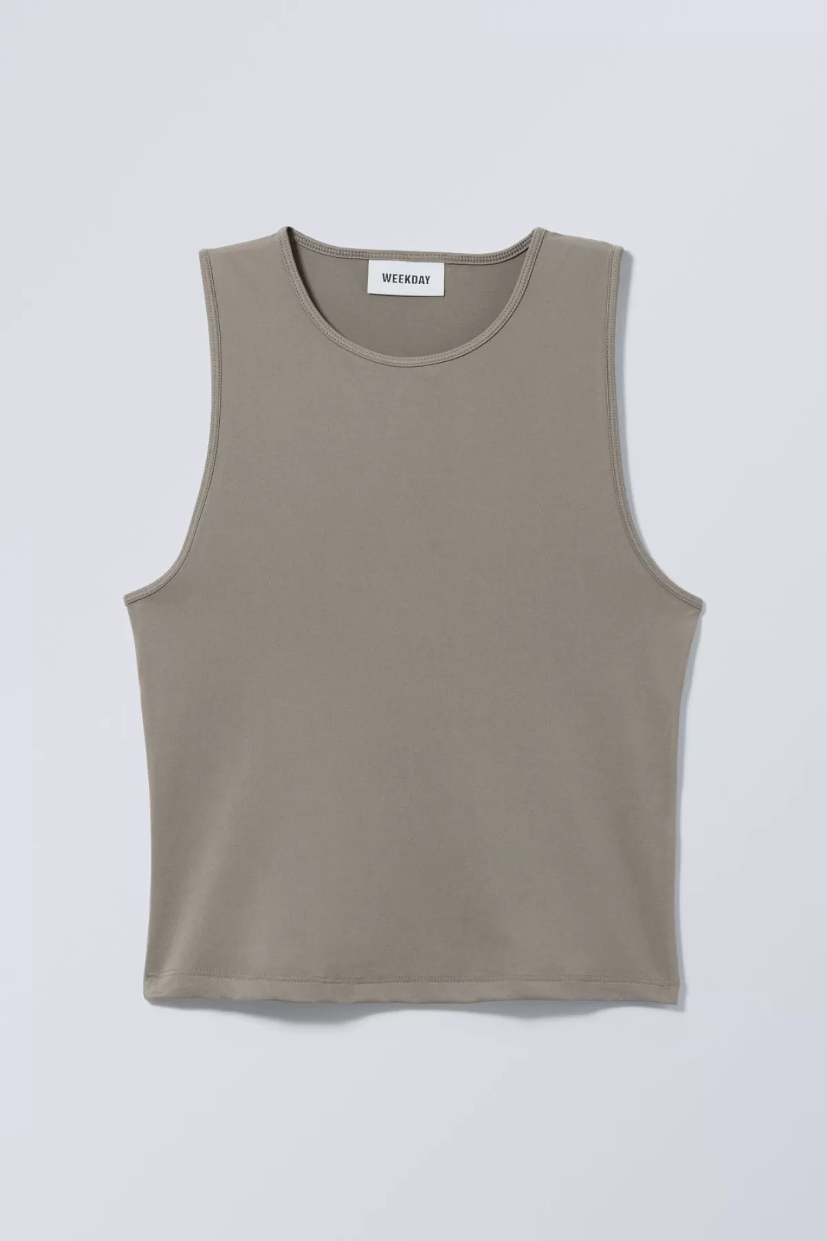 Weekday Fine Fitted Tank Top Grey Shop