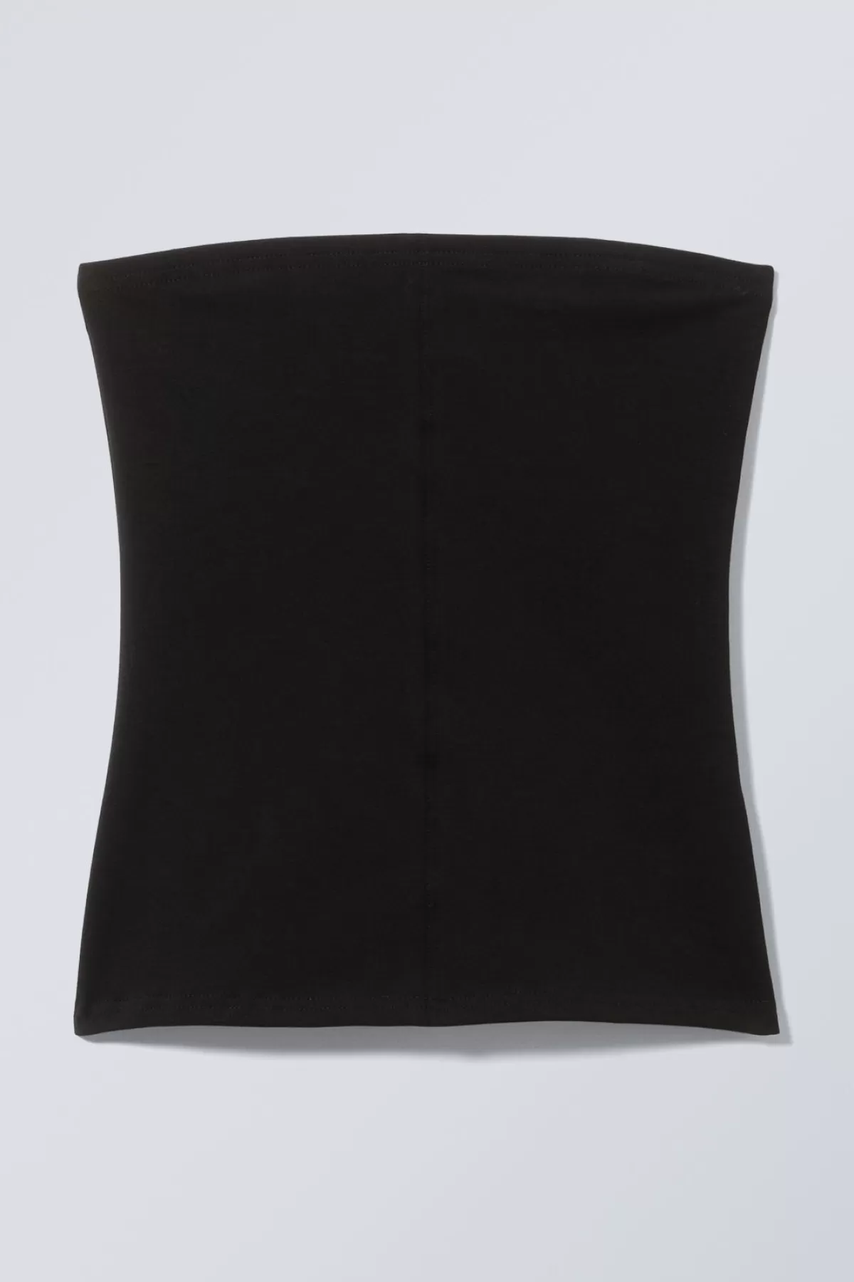 Weekday Fitted Cotton Tube Top Black Hot
