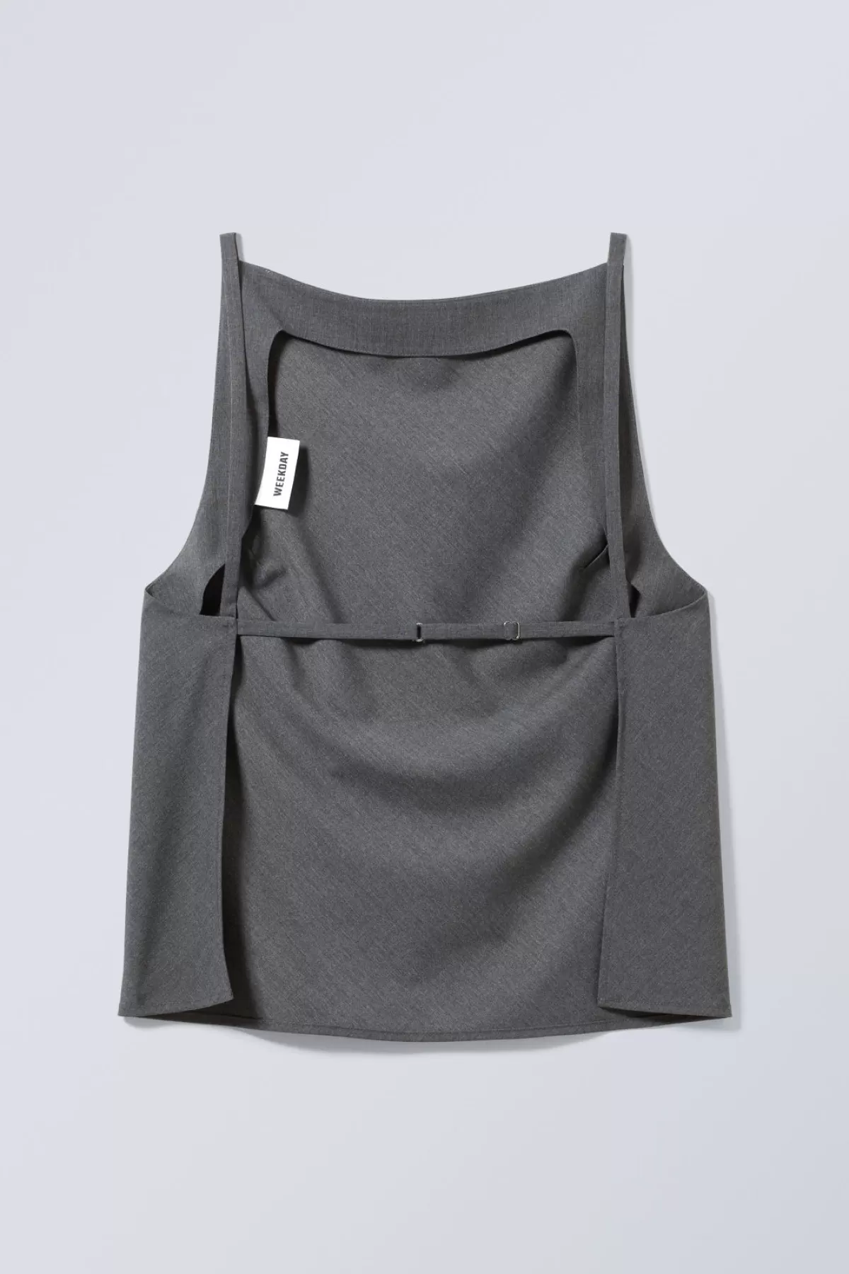 Weekday Fleur Suiting Open Back Top Grey Fashion