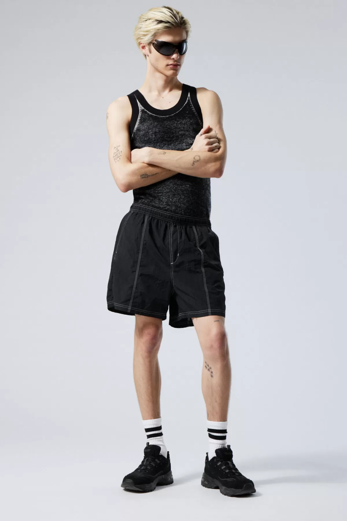Weekday Fred Relaxed Shorts Black Best Sale