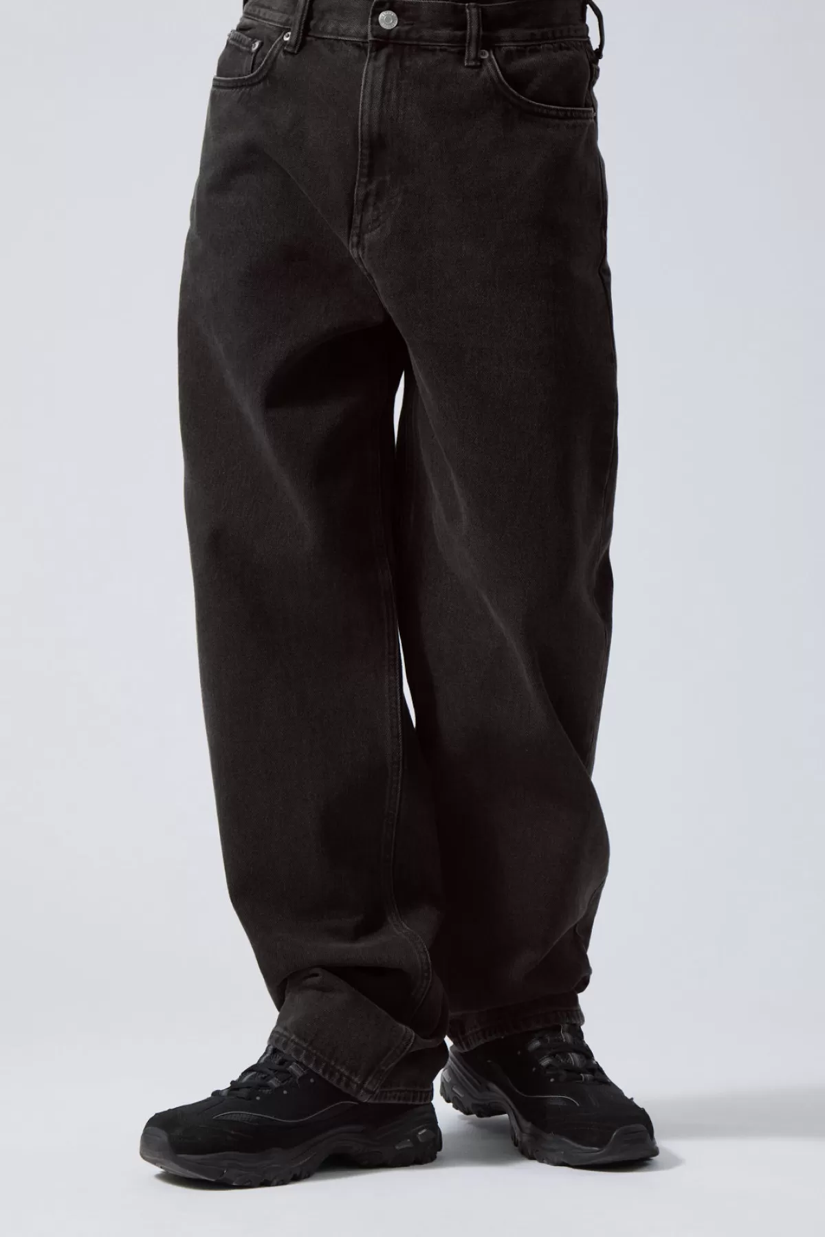 Weekday Galaxy Loose Straight Jeans Tuned Black Fashion