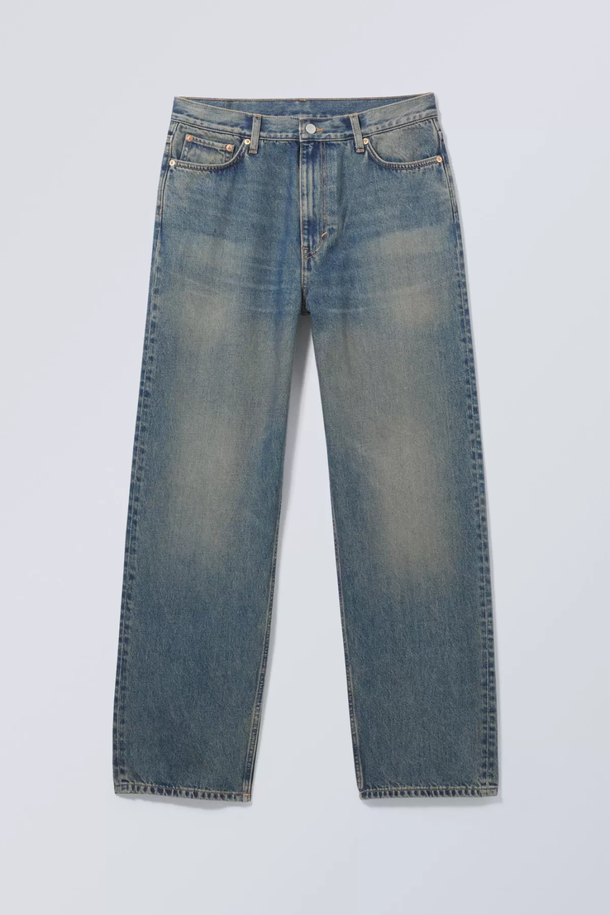 Weekday Galaxy Loose Straight Jeans Steel Blue Cheap