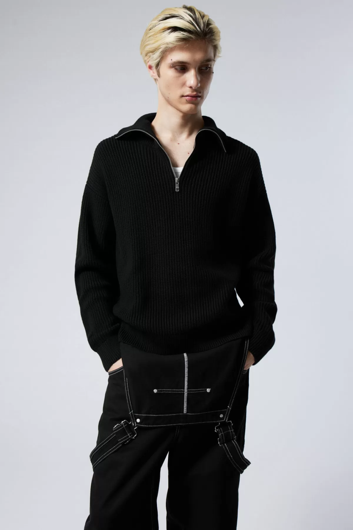 Weekday Harry Wool Blend Sweater Black Store