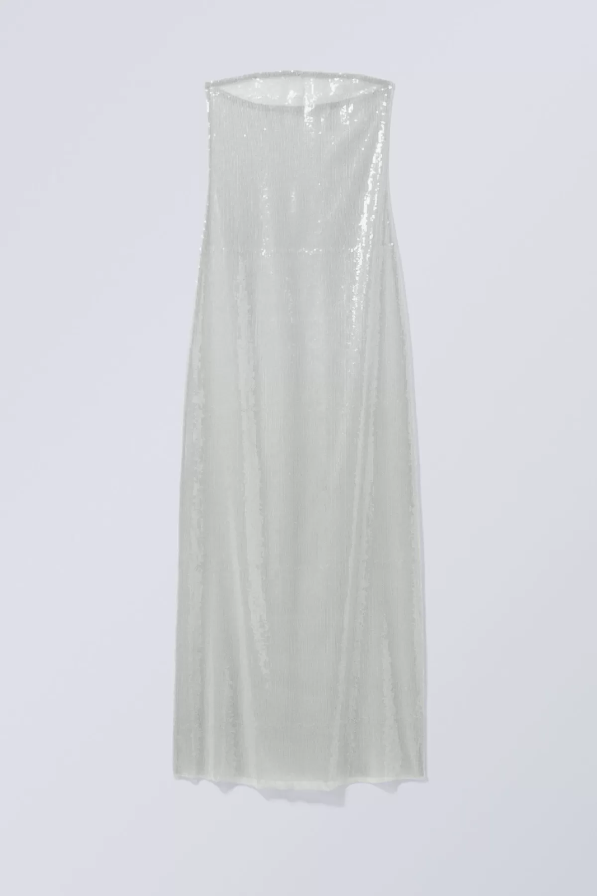 Weekday Jade Sequin Bandeau Dress Light Grey Online