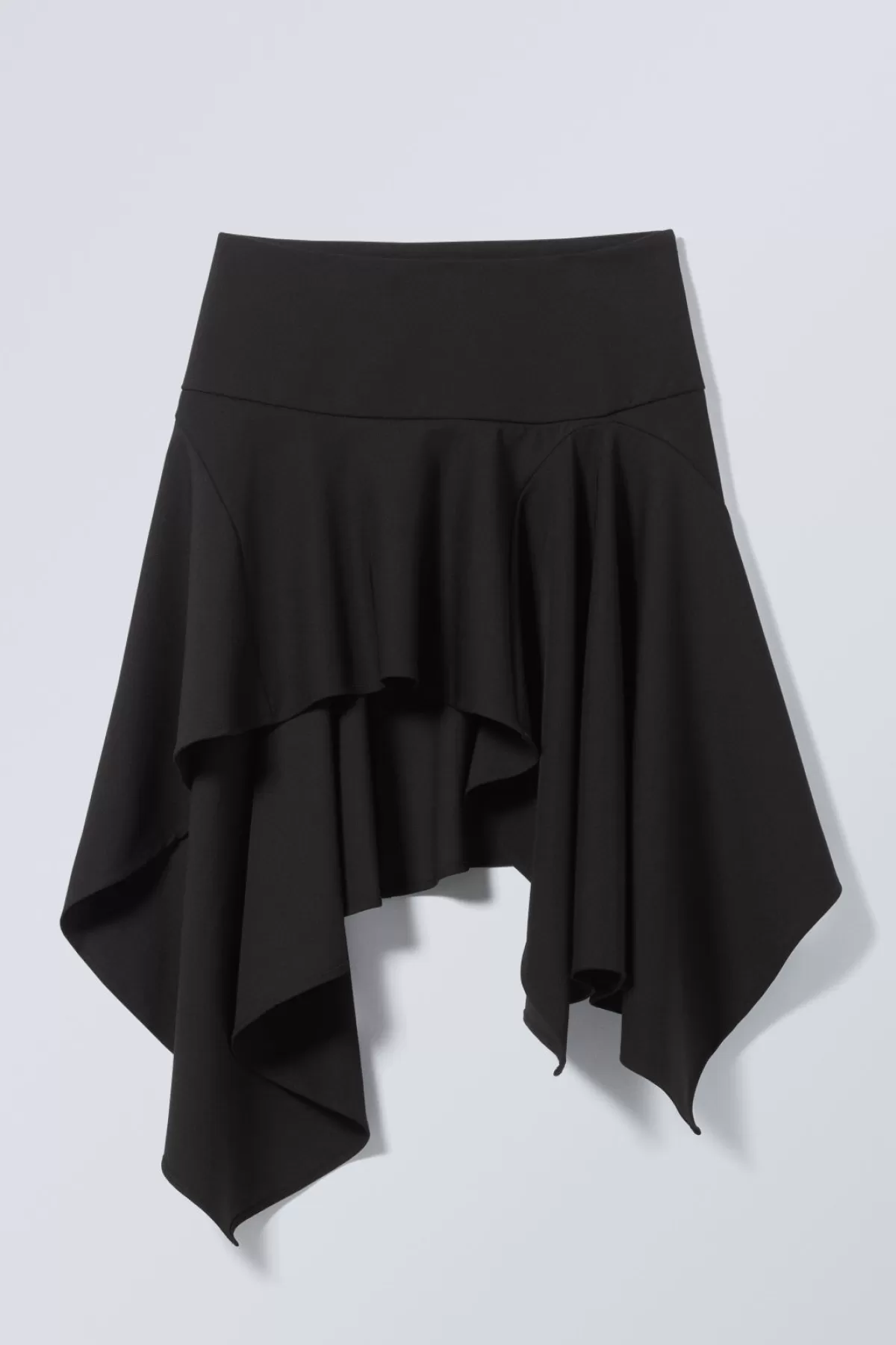 Weekday Joy Asymmetric Midi Skirt Black Fashion