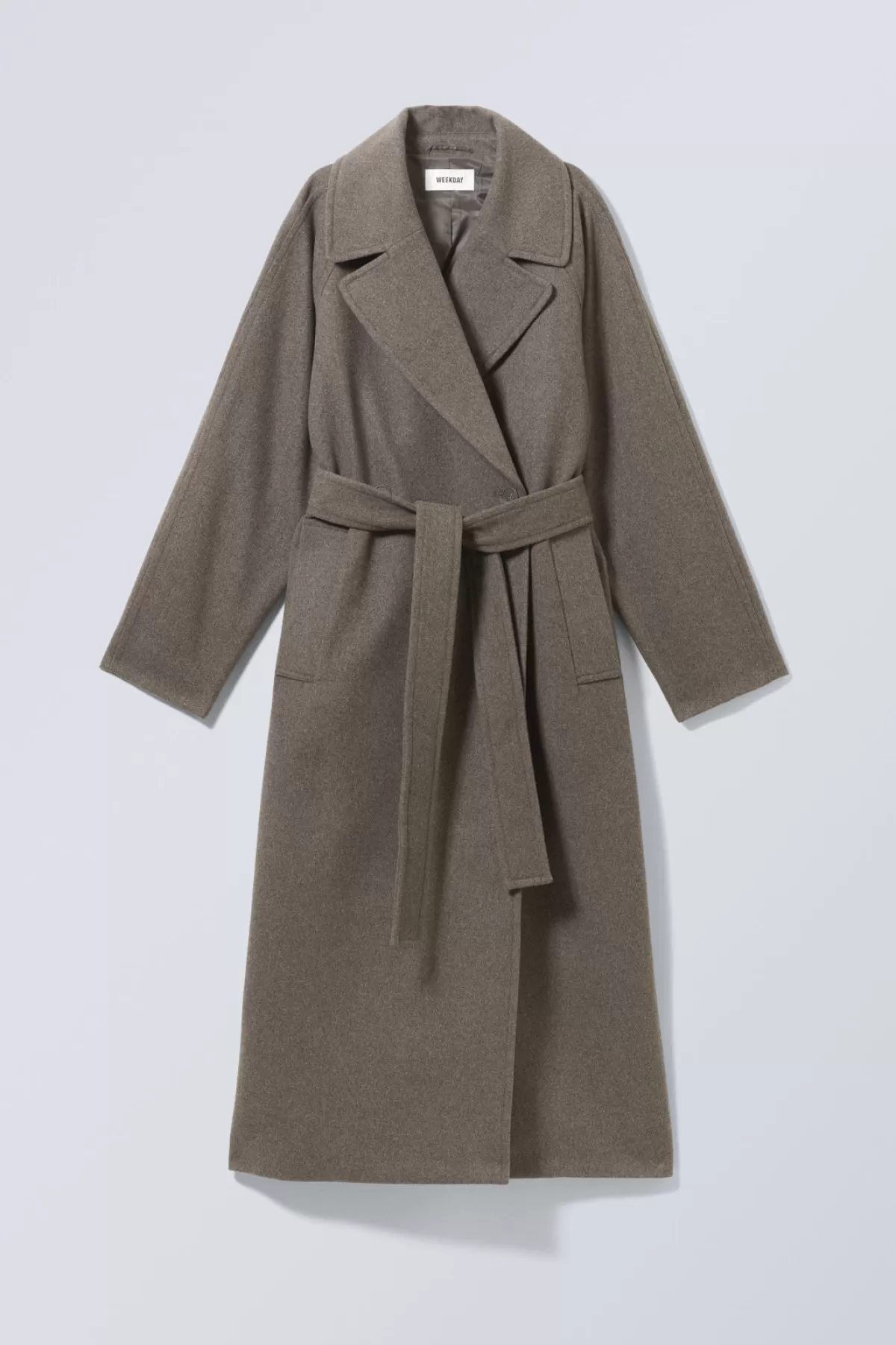 Weekday Kia Oversized Wool Blend Coat Taupe Online