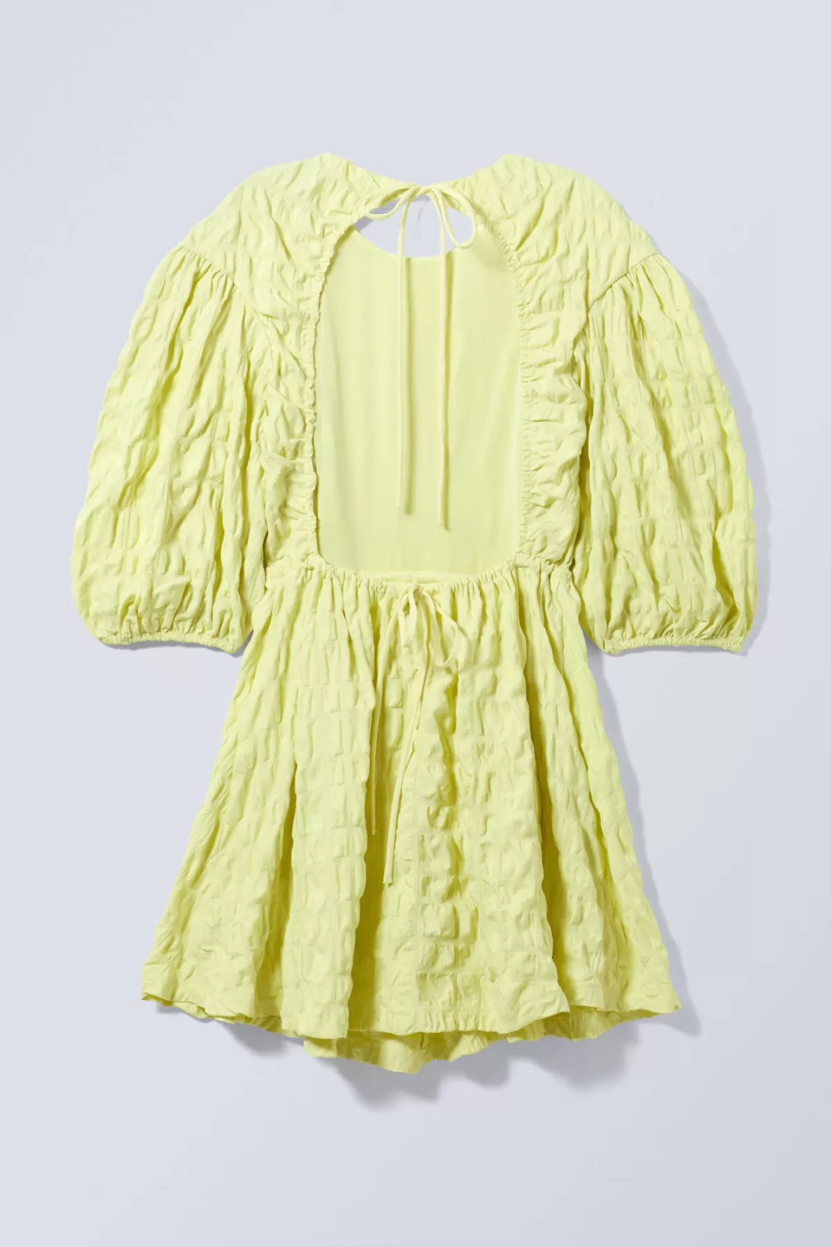 Weekday Lolly Dress Dusty chartreuse Online
