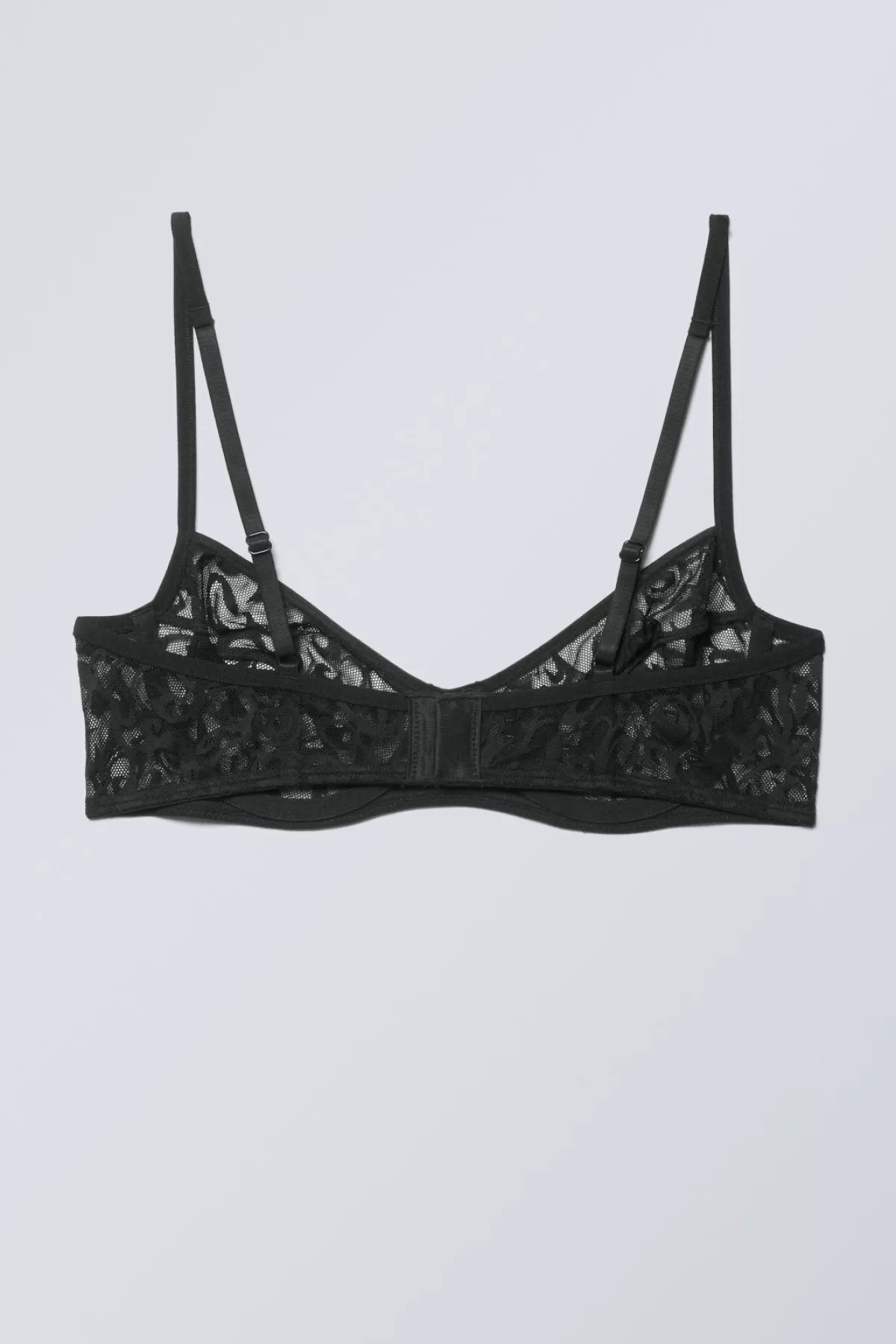 Weekday Lucy Lace Underwire Bra Black Outlet