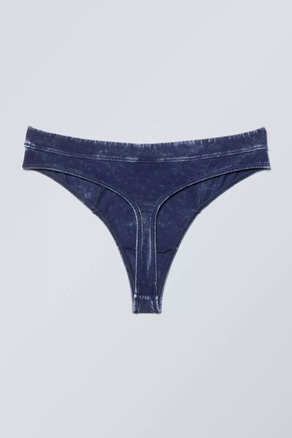 Weekday Miley Washed Cotton Thong Bleach Washed Blue Hot