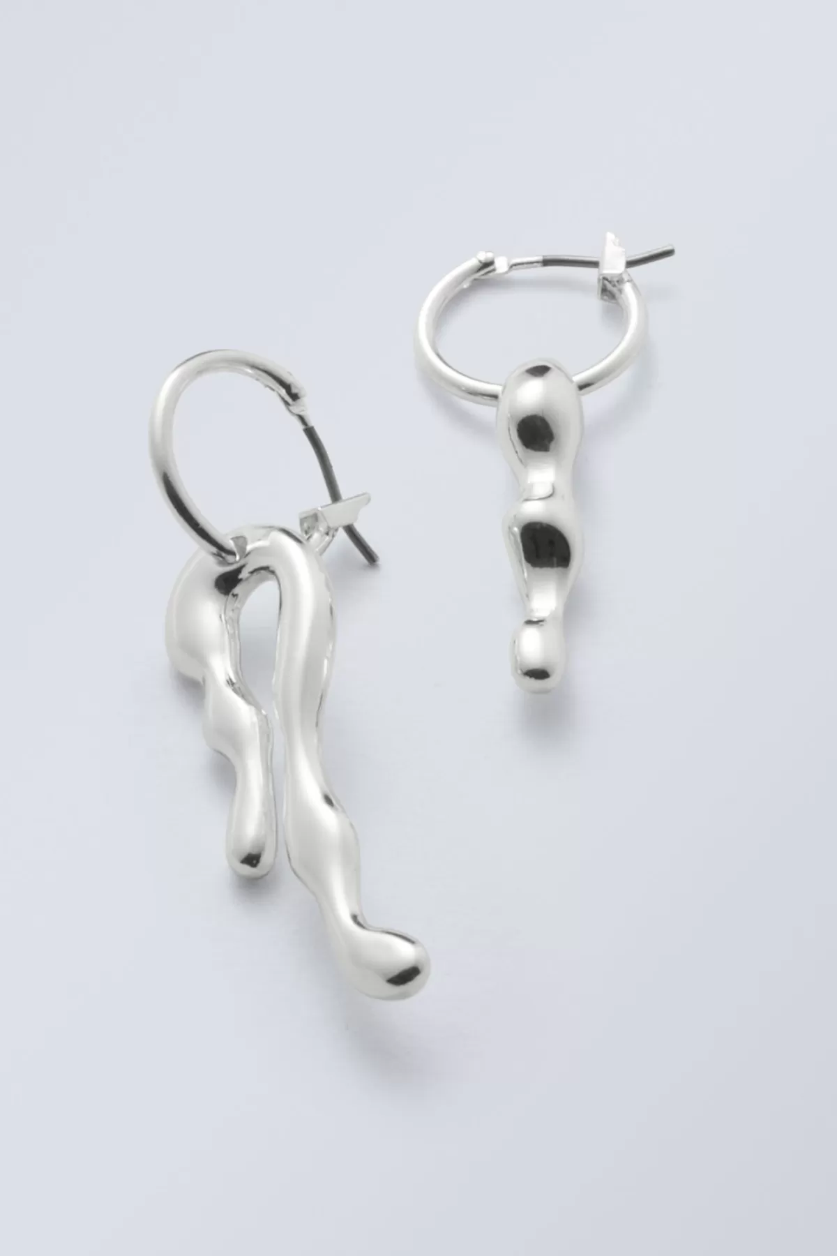 Weekday Millie Hoop Earrings Silver Flash Sale