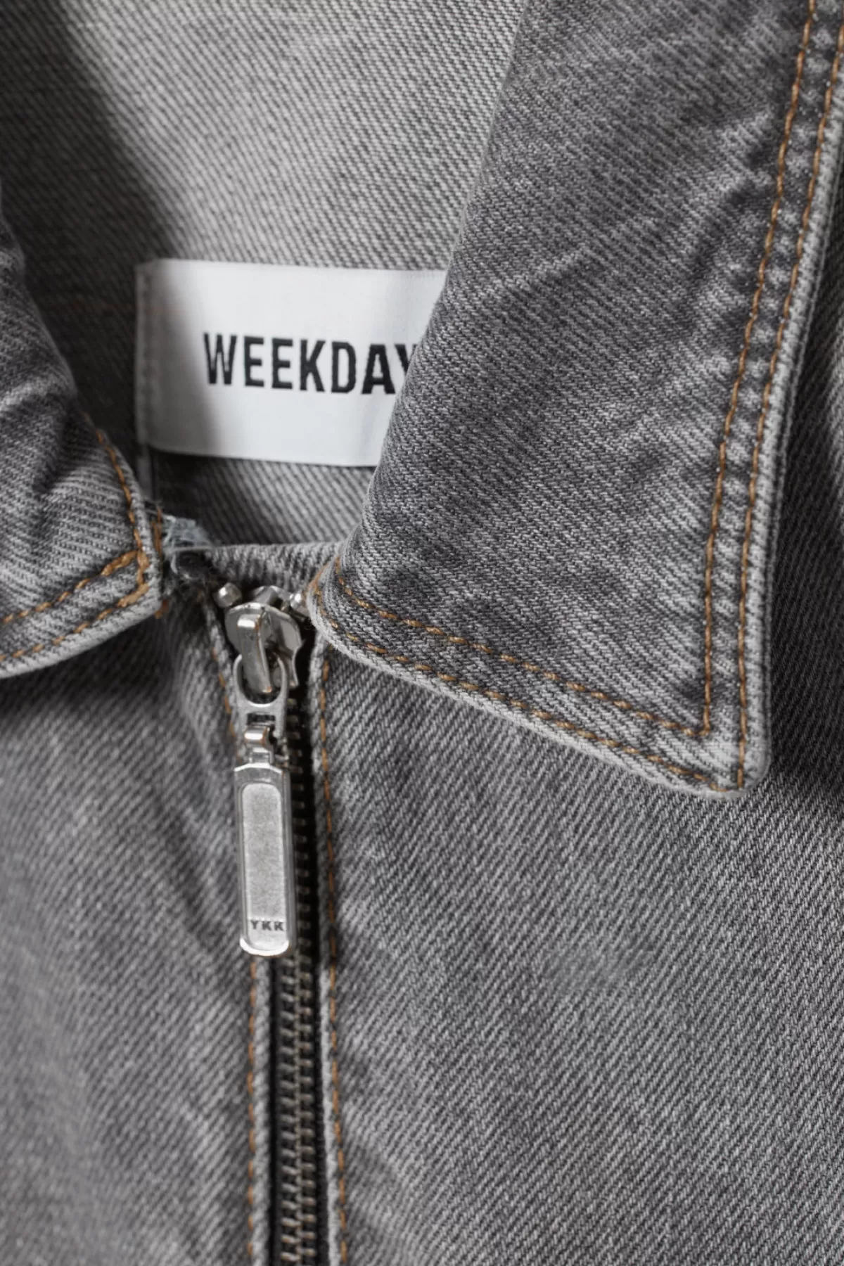 Weekday Ontario Denim Zip Jacket Eleven Grey Flash Sale