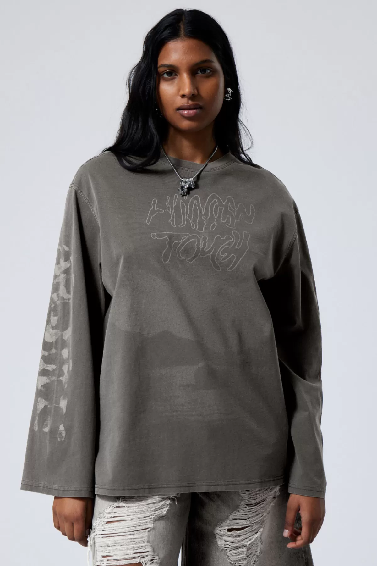 Weekday Oversized Printed Long Sleeve Human Touch Fashion