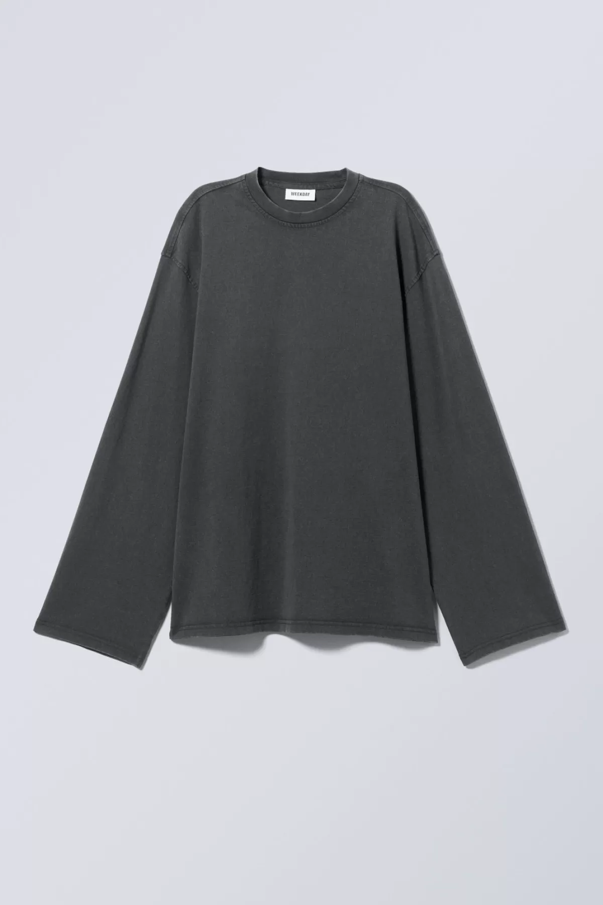 Weekday Oversized Washed Long Sleeve Top Washed Grey Outlet