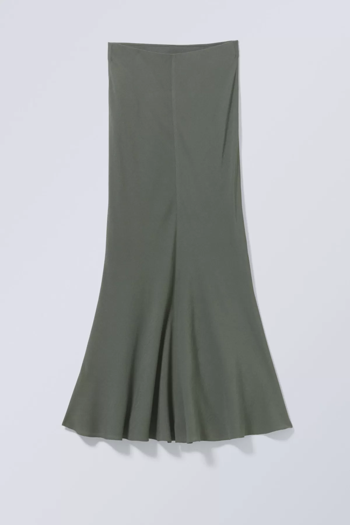 Weekday Paige Long Skirt Dark Khaki Green Cheap