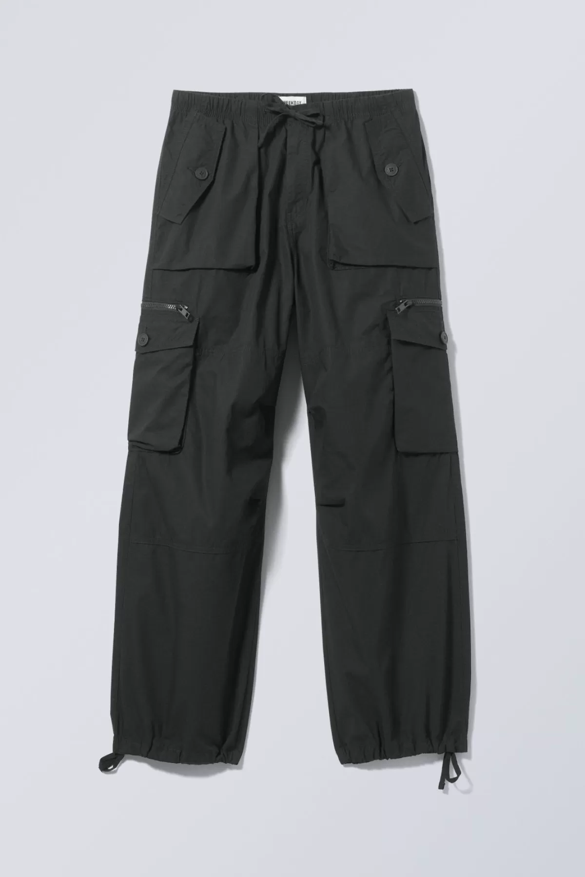 Weekday Piper Loose Cargo Trousers Black Online