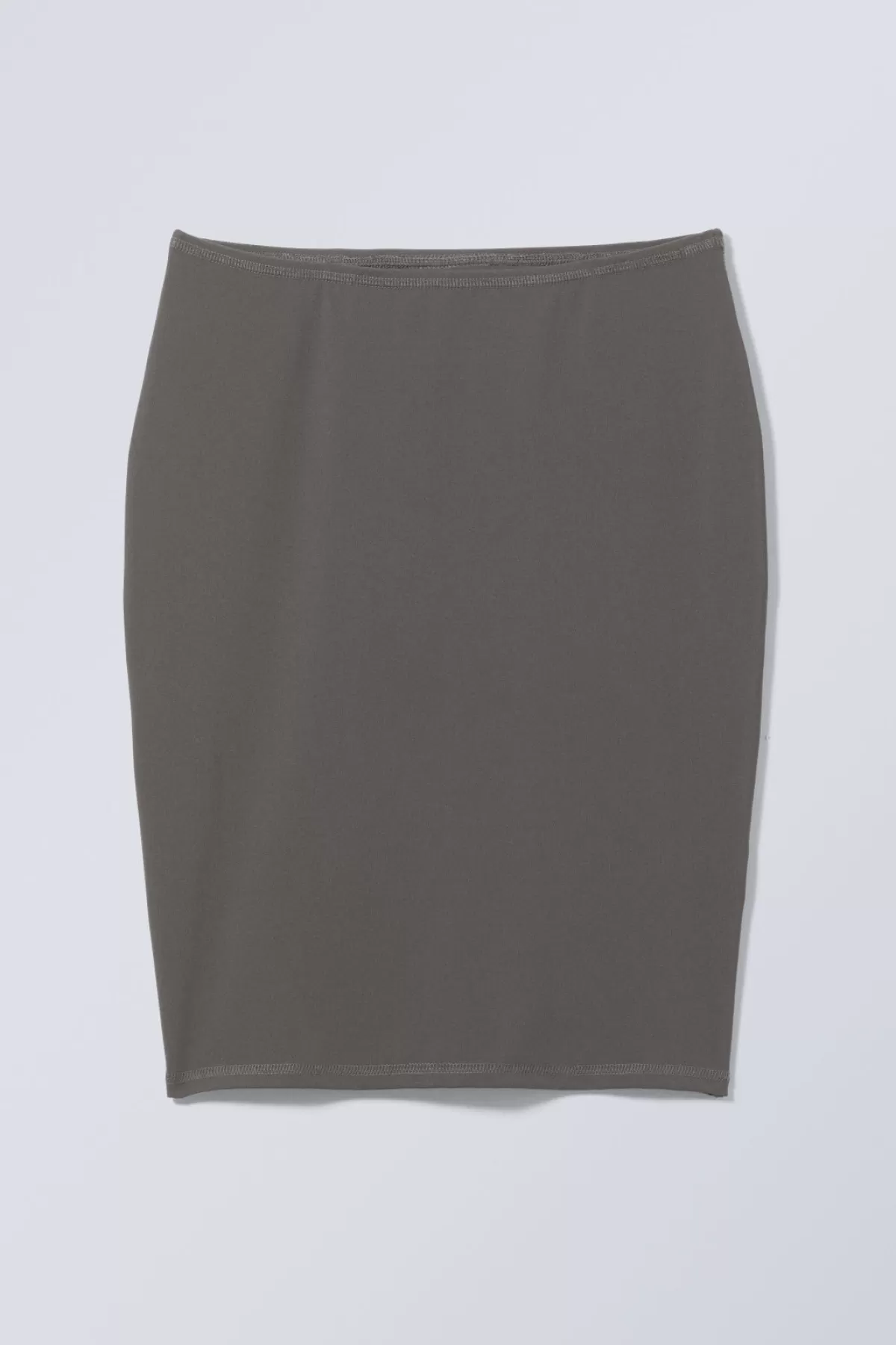 Weekday Rachel Tube Midi Skirt Dark Grey New