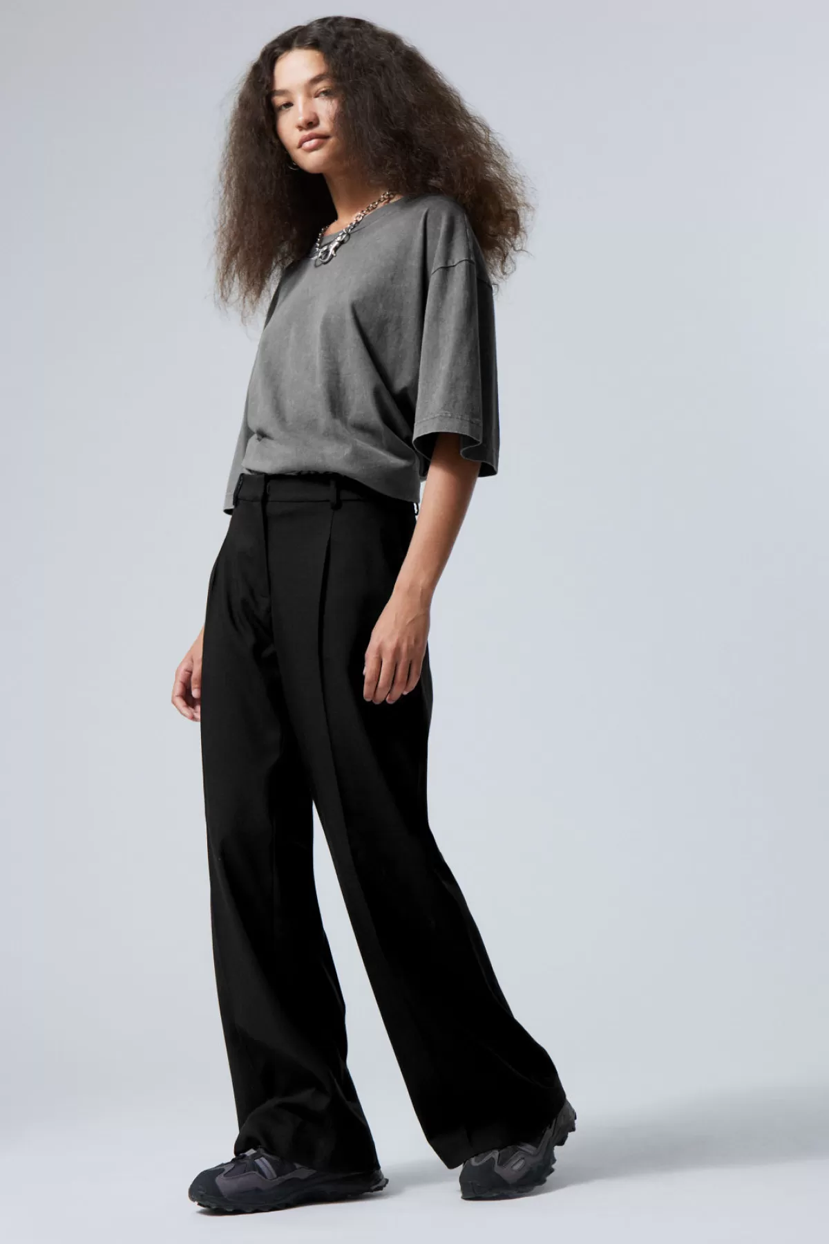 Weekday Relaxed Fit Suiting Trousers Black Fashion