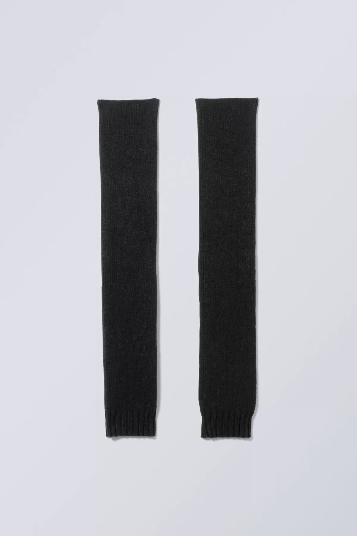 Weekday Rib Knit Leg Warmers Black Discount