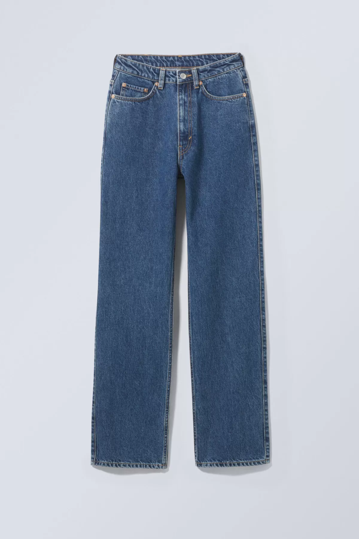 Weekday Rowe Extra High Straight Jeans Nobel blue New
