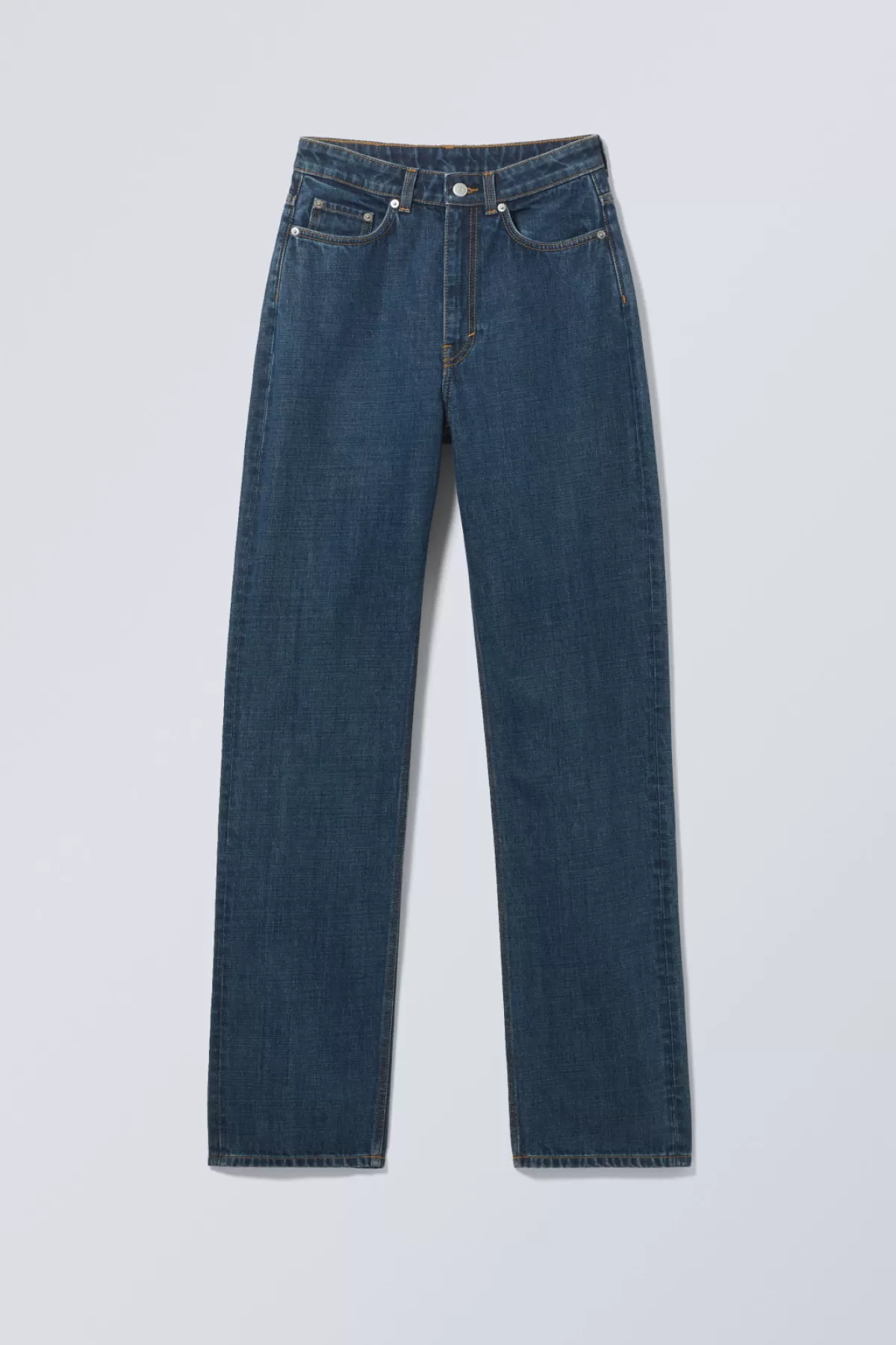 Weekday Rowe Extra High Straight Jeans Sapphire Blue Fashion