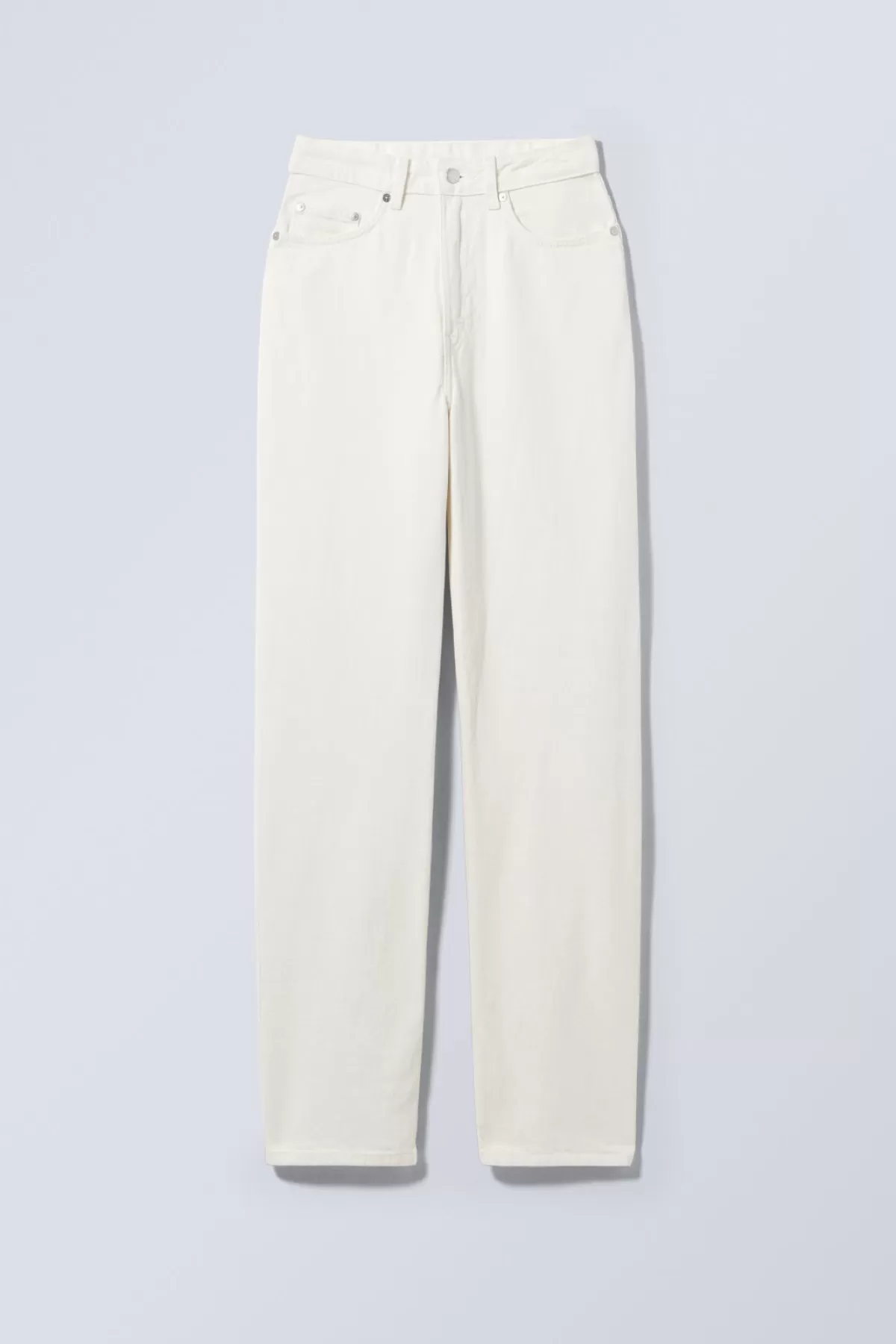 Weekday Rowe Extra High Straight Jeans White hemp Discount