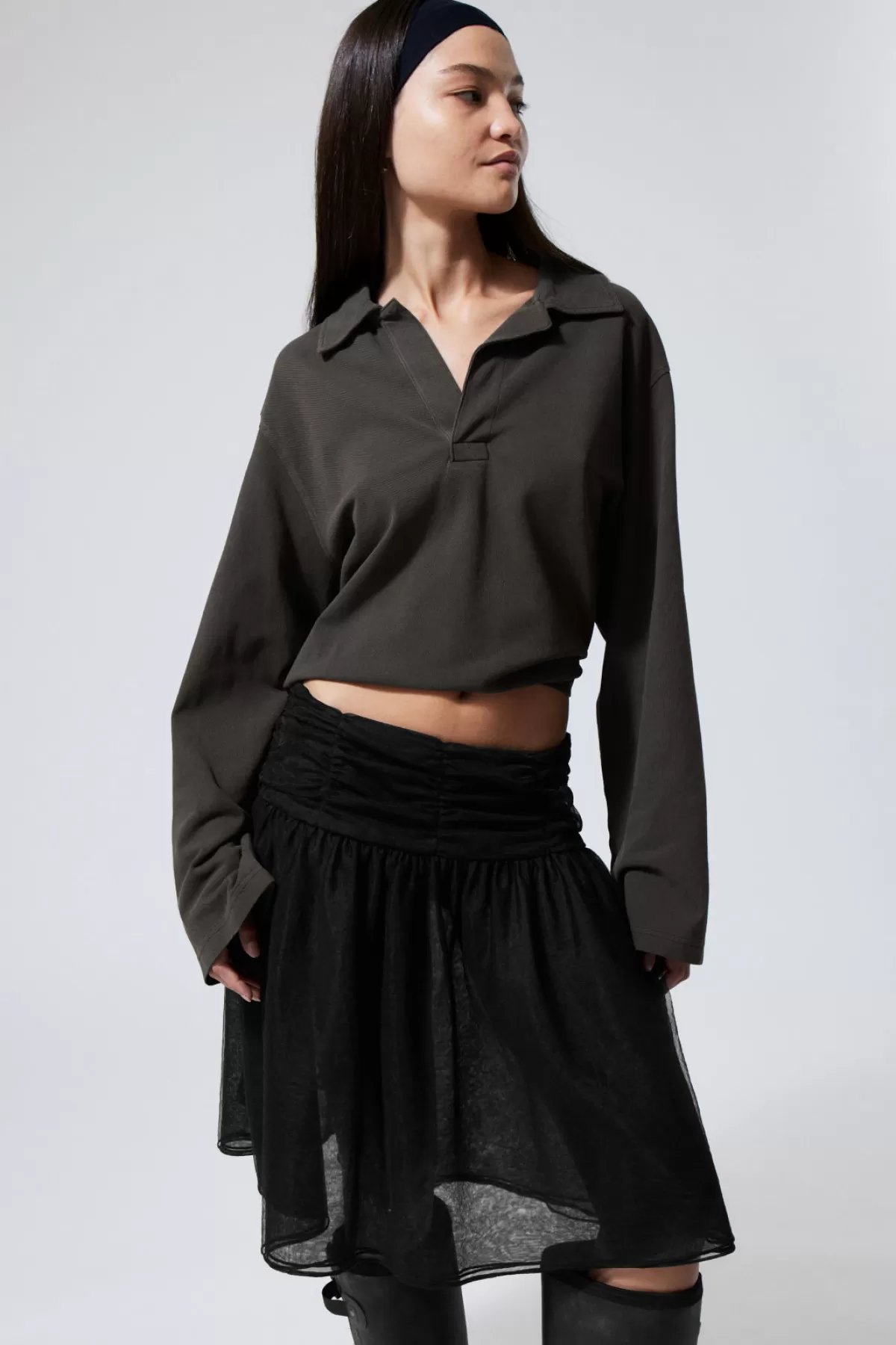 Weekday Short Layered Tulle Skirt Black Fashion