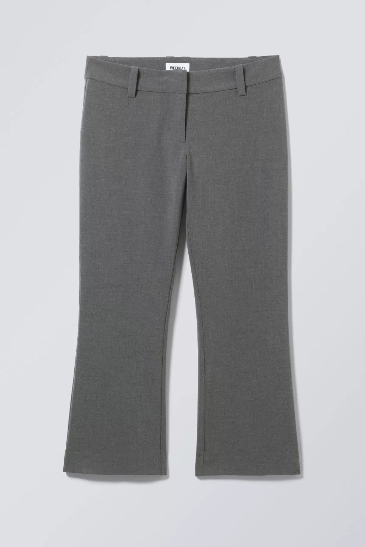 Weekday Slim Fit Capri Trousers Dark Grey Shop