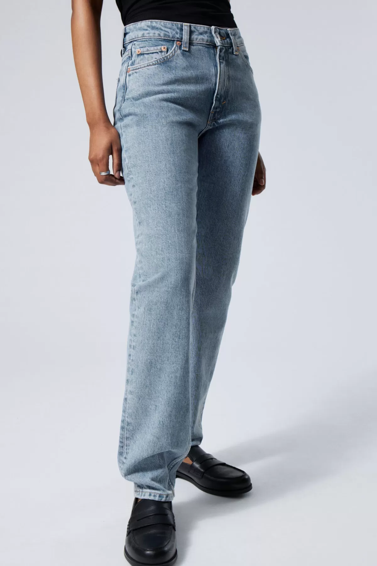 Weekday Smooth High Slim Jeans Cerulean blue Clearance