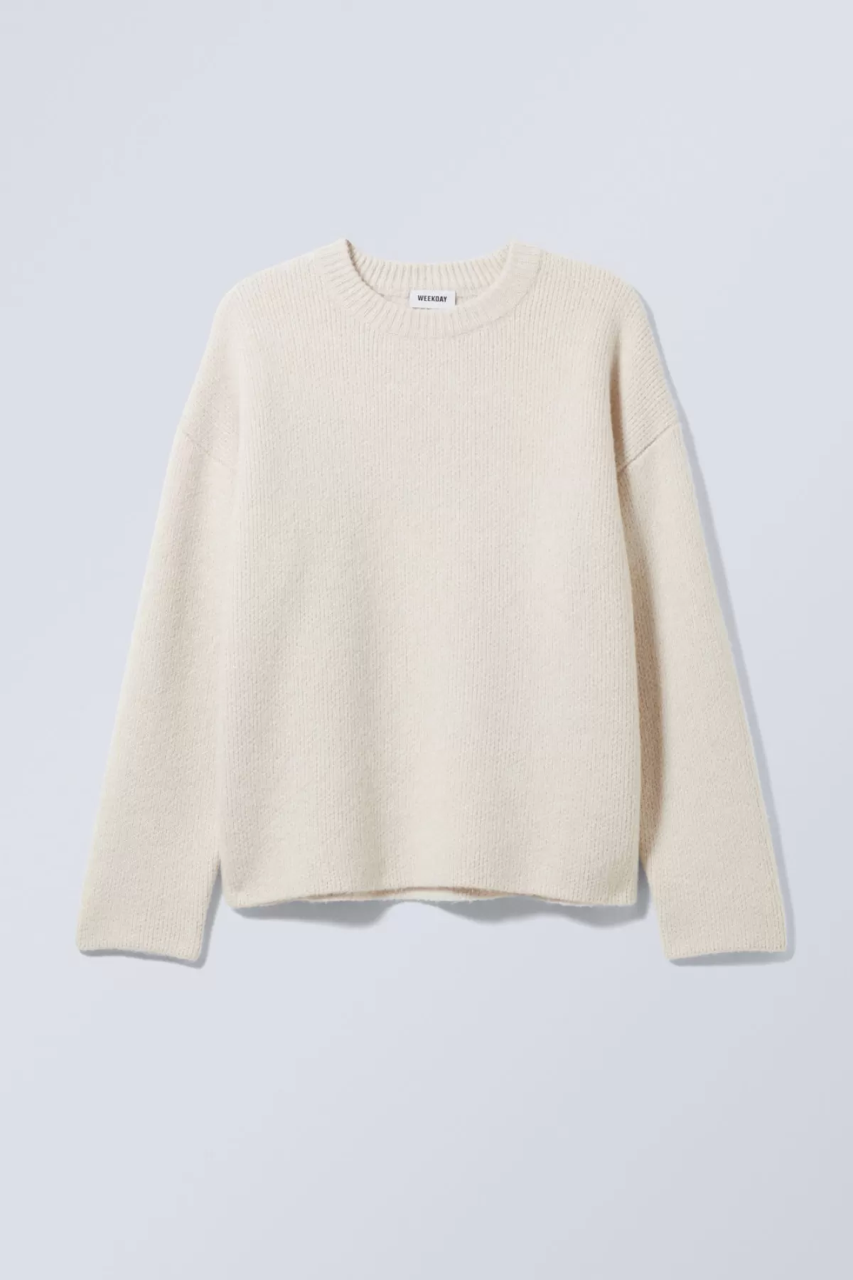 Weekday Teo Oversized Wool Blend Knit Sweater Ecru Best Sale