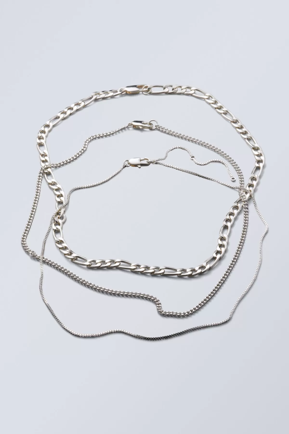 Weekday Unity Necklace Set Silver Cheap
