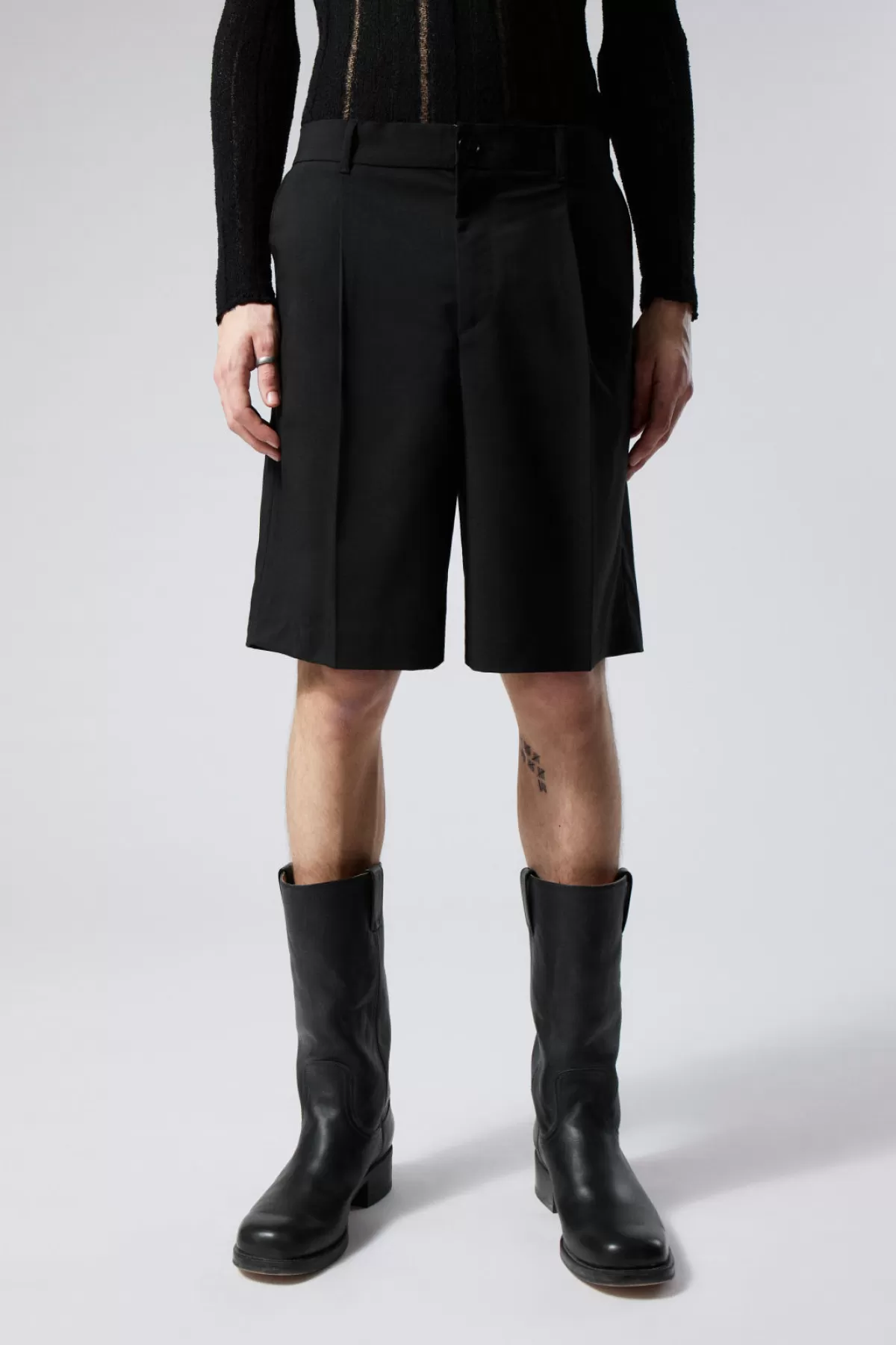 Weekday Uno Loose Suit Shorts Black Discount