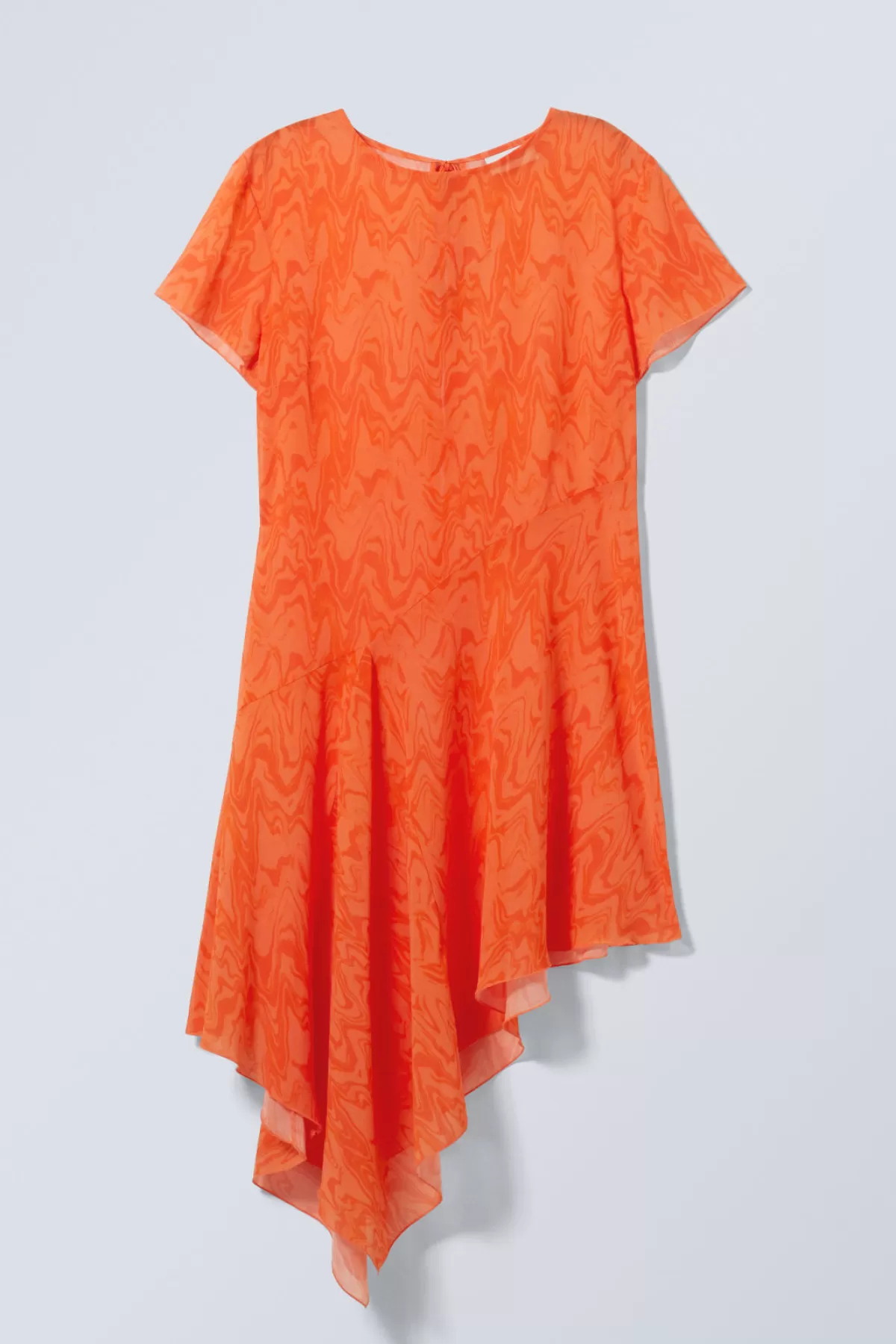 Weekday Warp Dress Wavy orange Outlet
